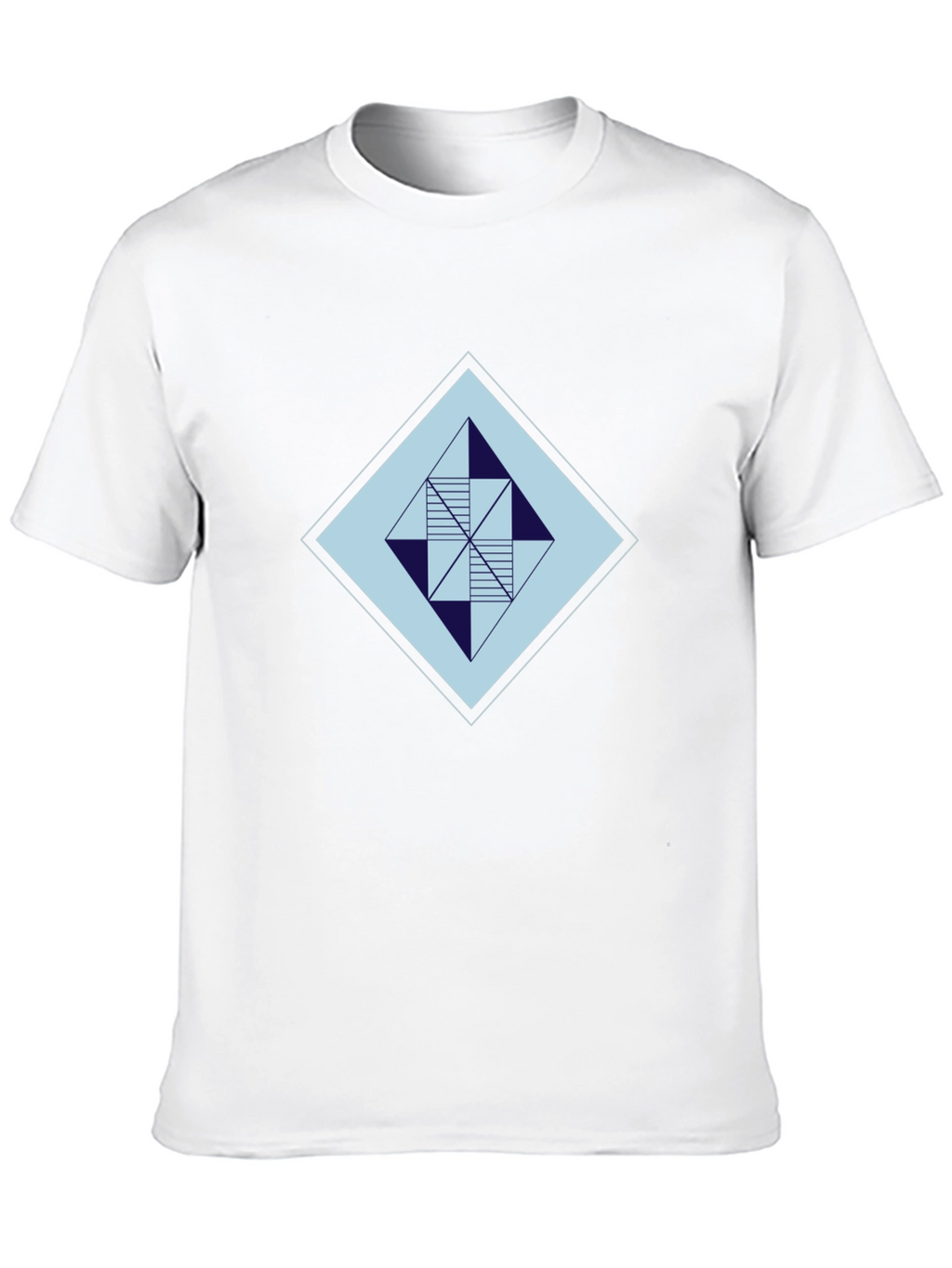 Geometric Diamond Graphic Tee - Modern Style