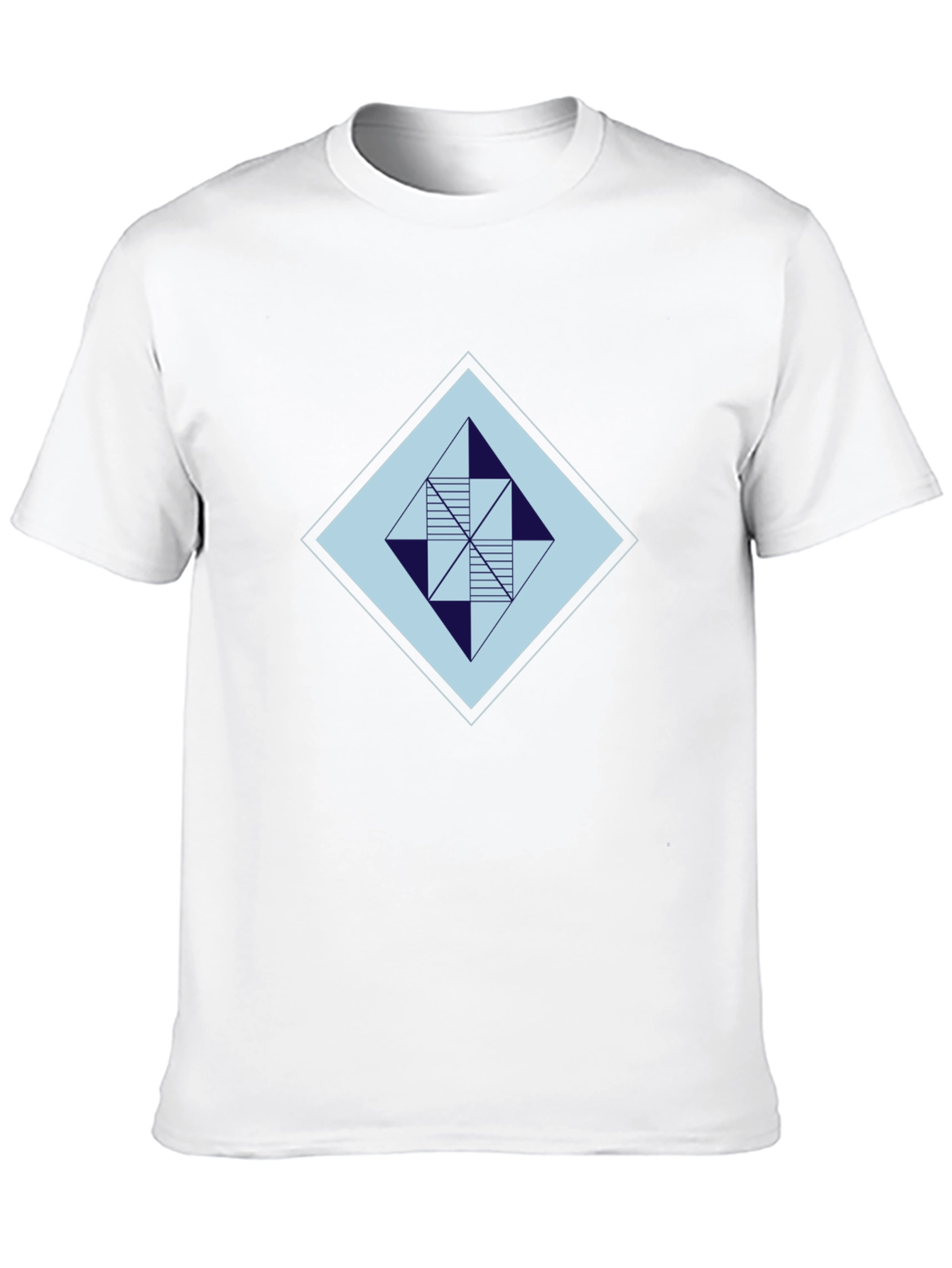 Geometric Diamond Graphic Tee - Modern Style