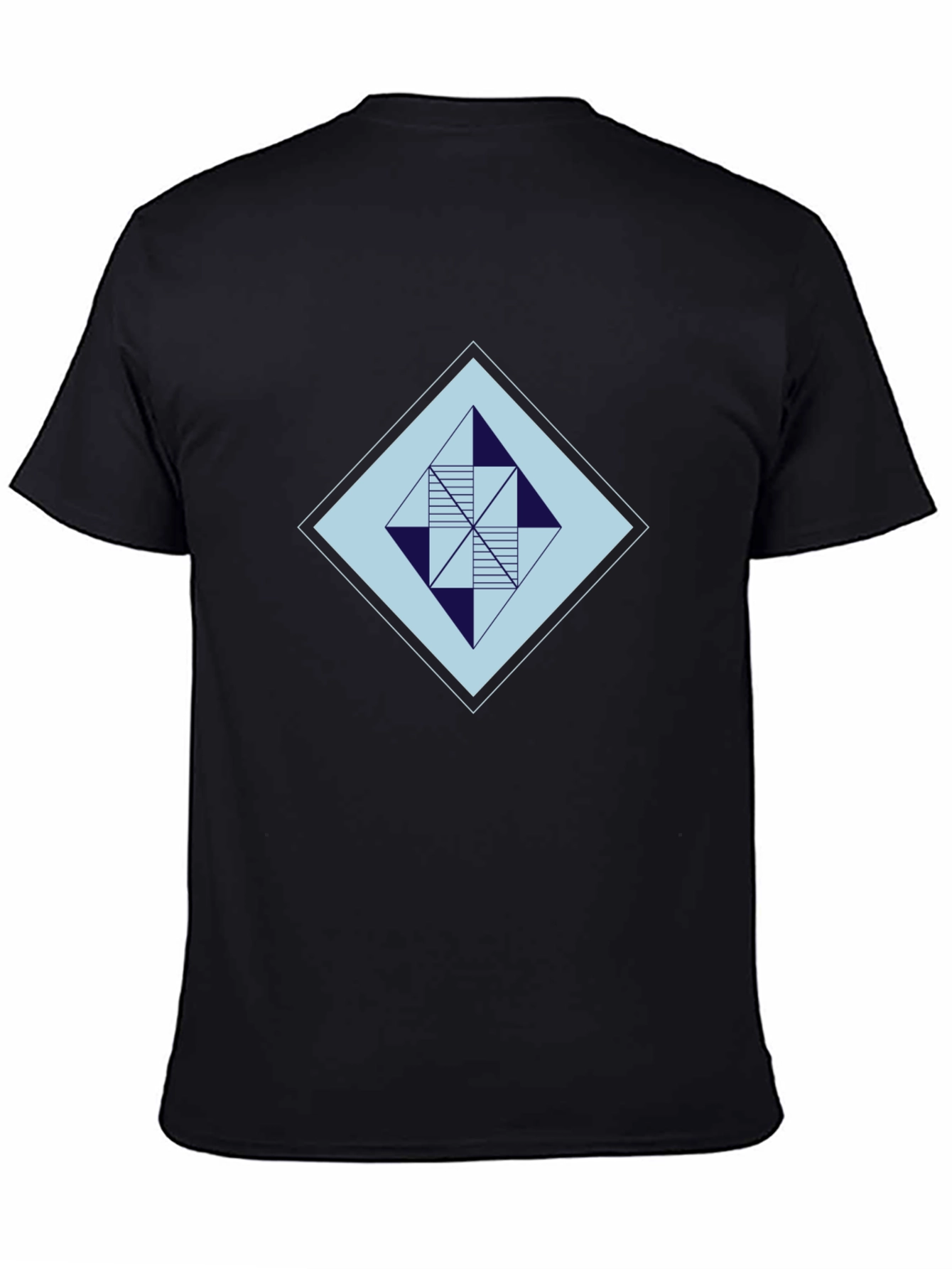 Geometric Diamond Graphic Tee - Modern Style
