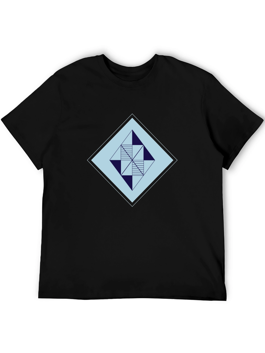 Geometric Diamond Graphic Tee - Modern Style