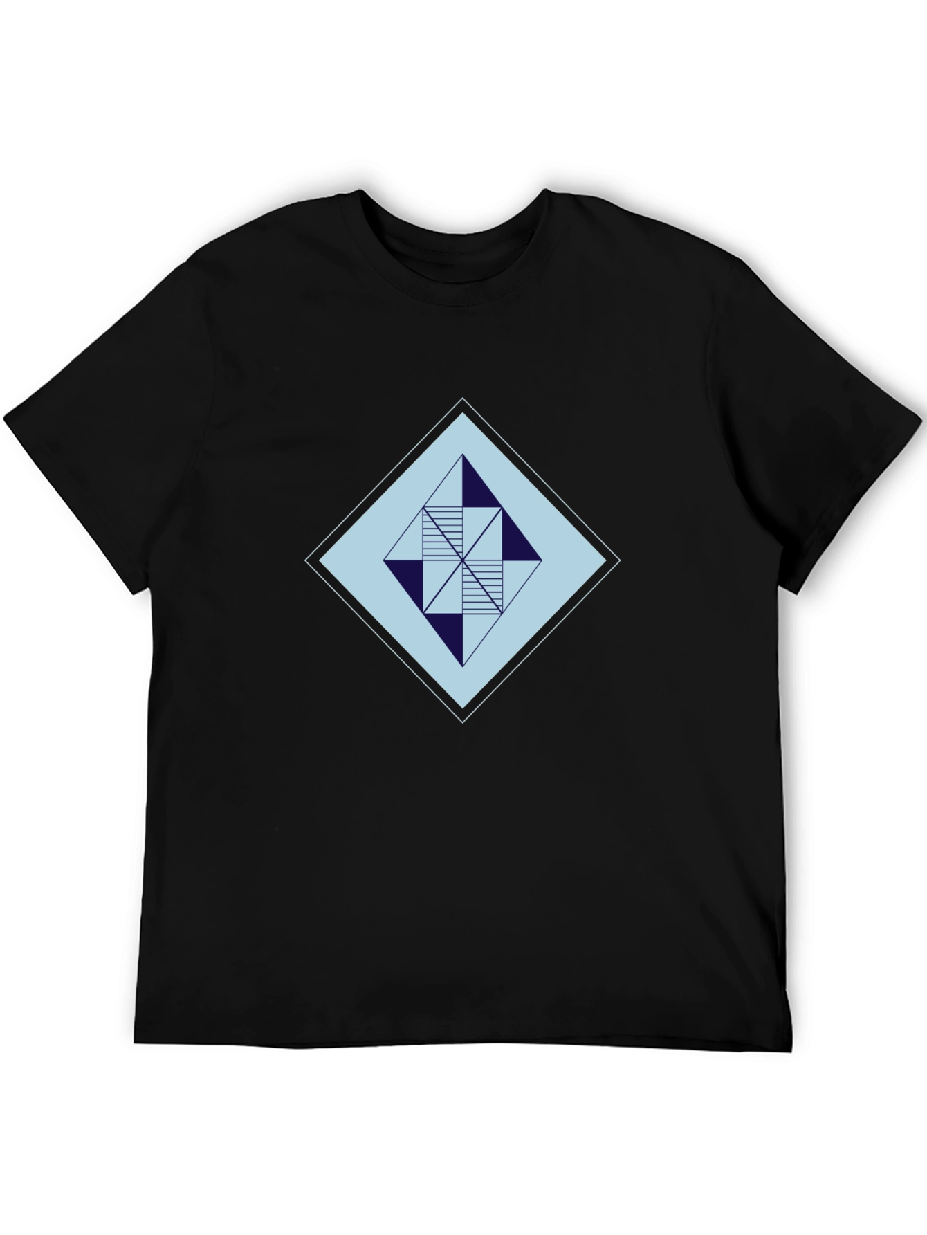 Geometric Diamond Graphic Tee - Modern Style