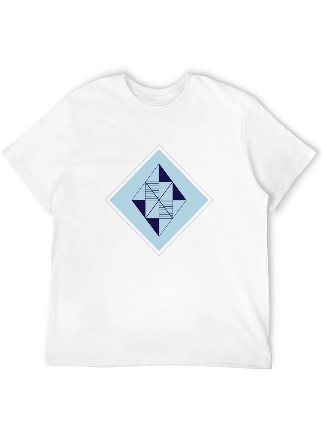Geometric Diamond Graphic Tee - Modern Style