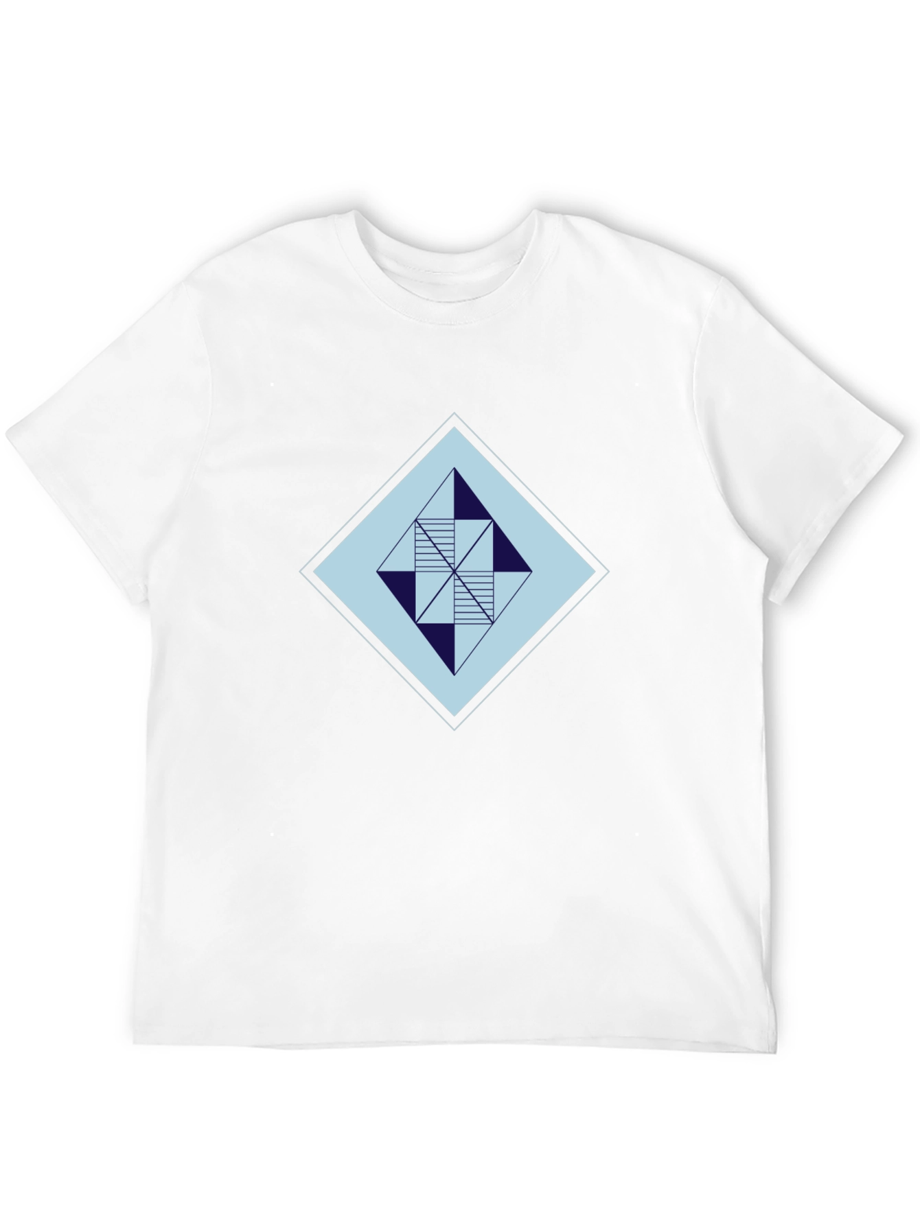 Geometric Diamond Graphic Tee - Modern Style
