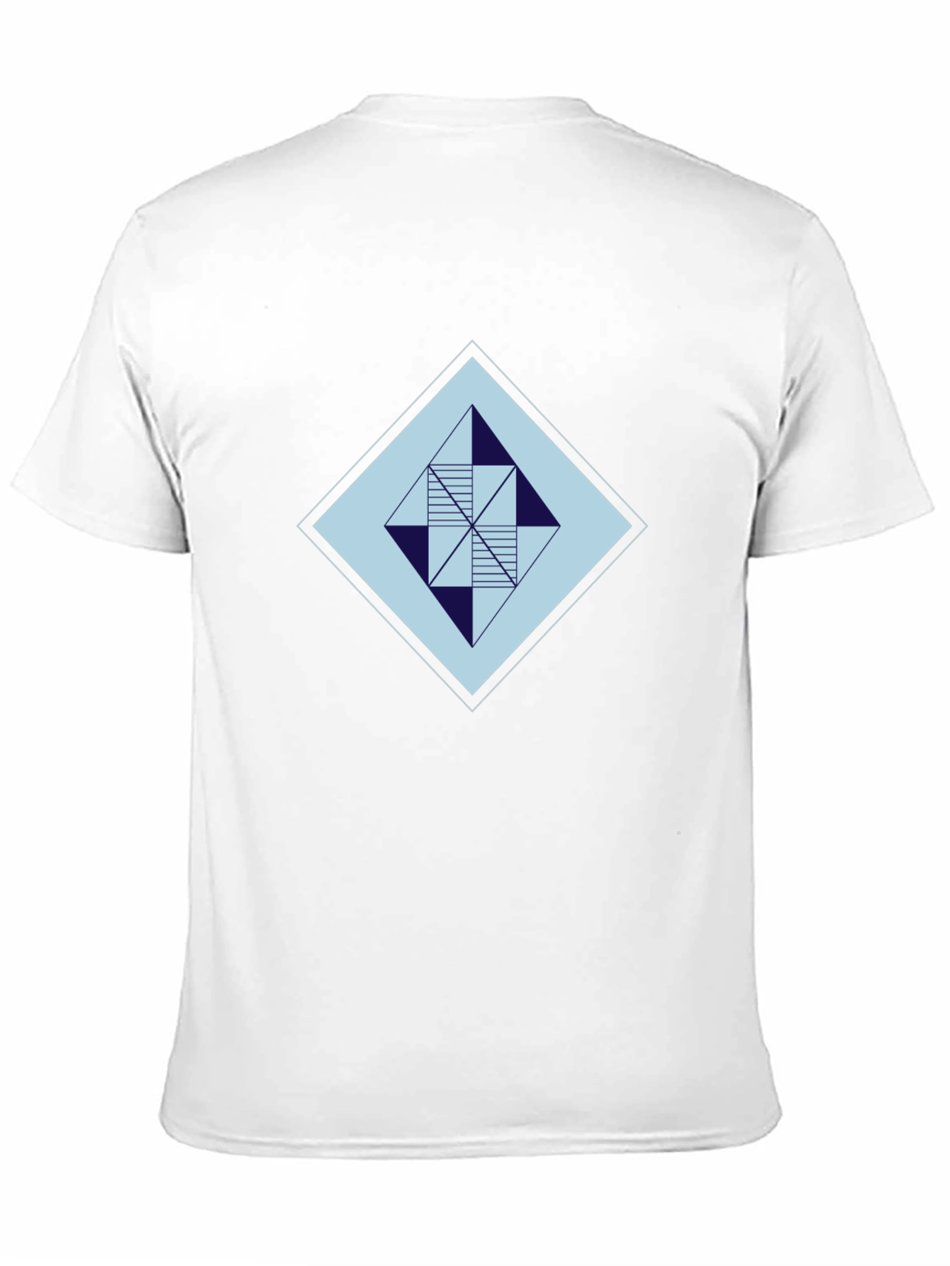 Geometric Diamond Graphic Tee - Modern Style