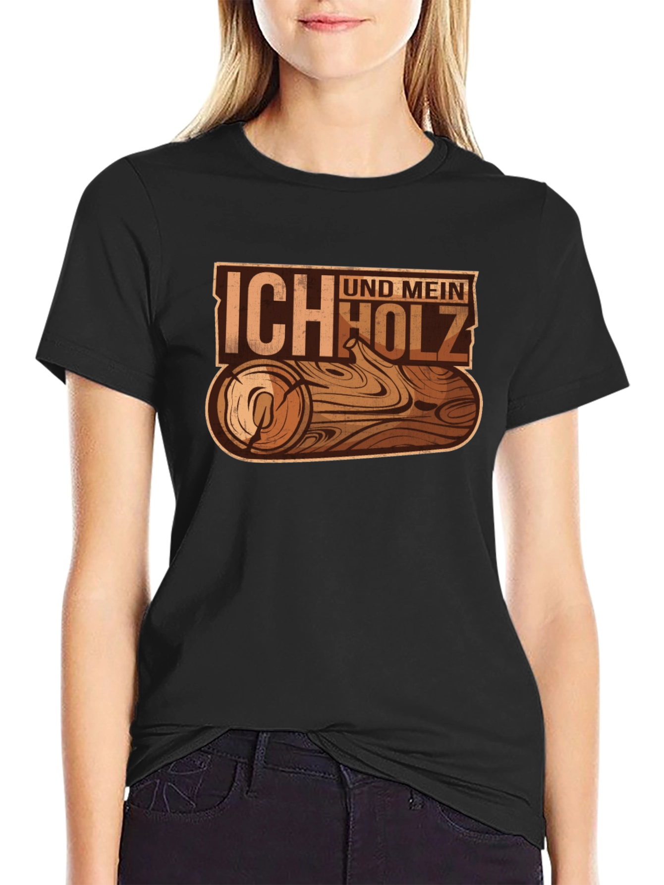 Ich Und Mein Holz T-Shirt - Wood Log Design