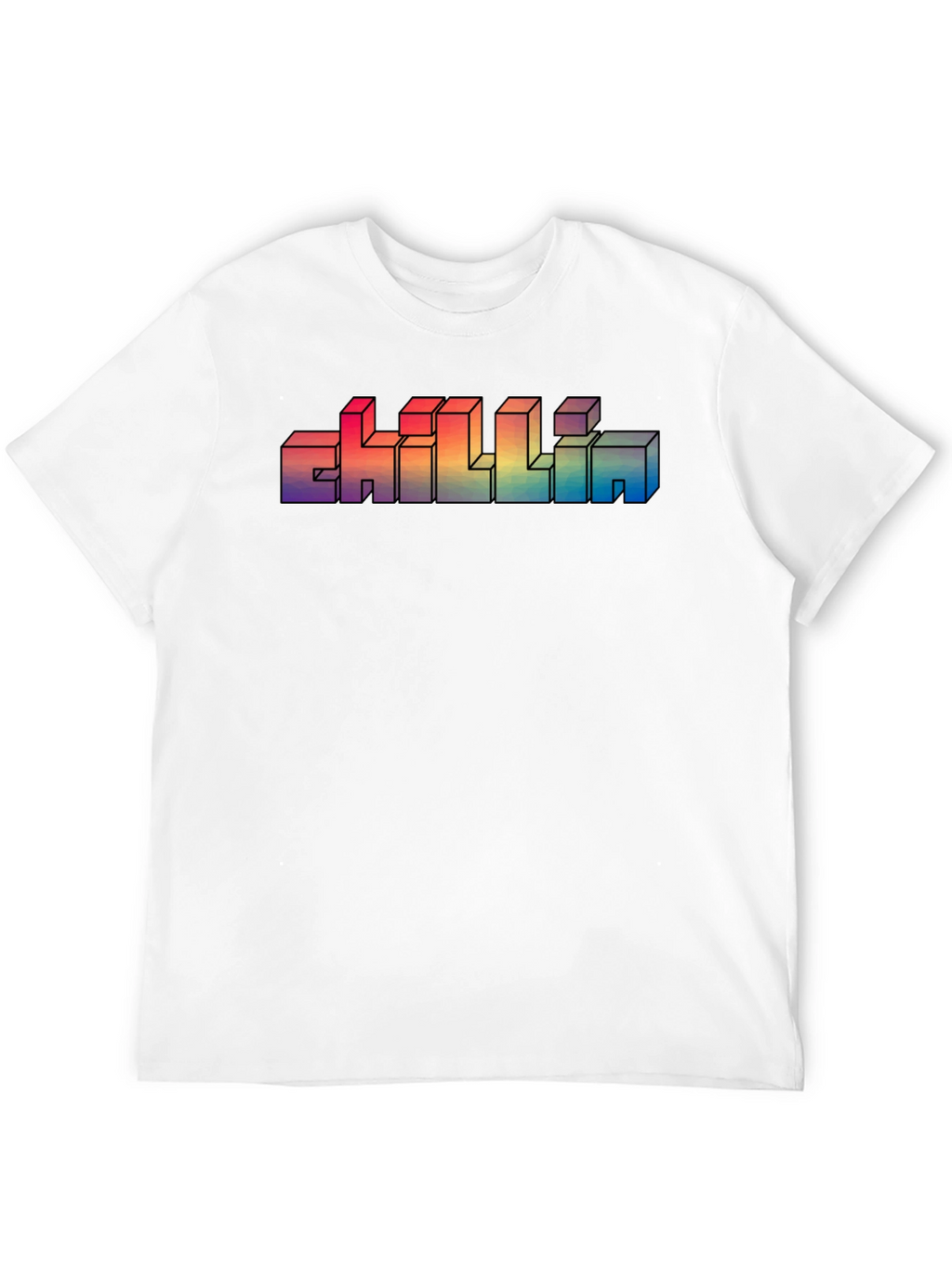 Retro CHILLIN Rainbow Gradient T-Shirt