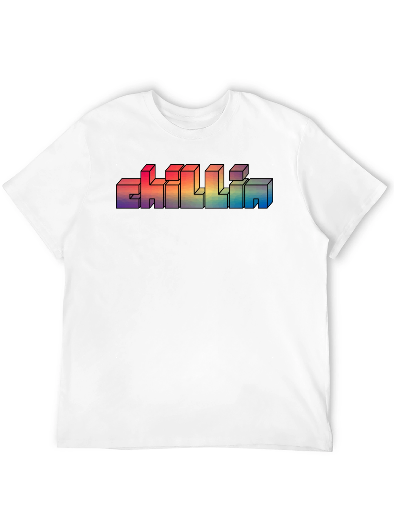 Retro CHILLIN Rainbow Gradient T-Shirt