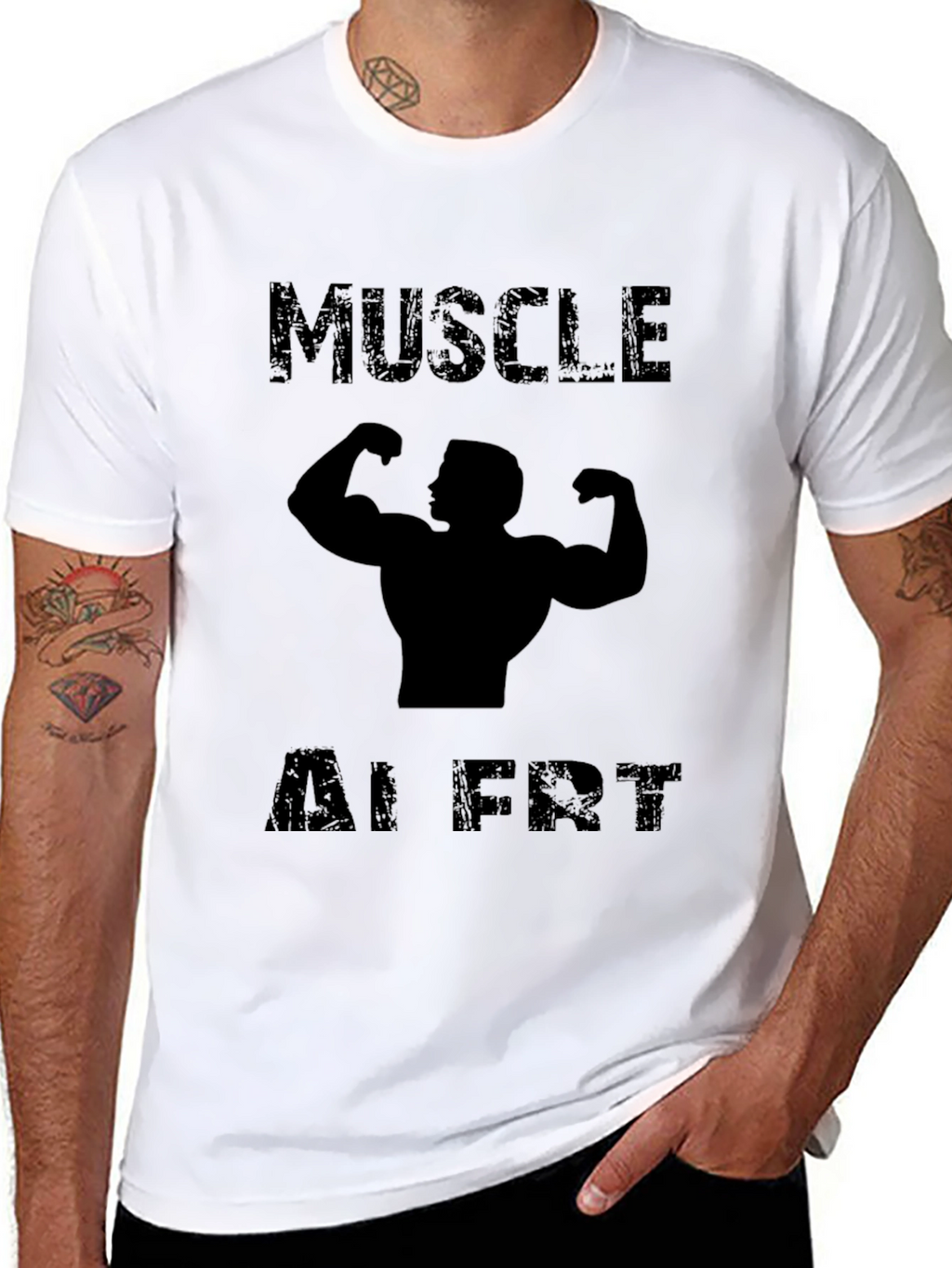 Muscle Alert Graphic Tee - Black