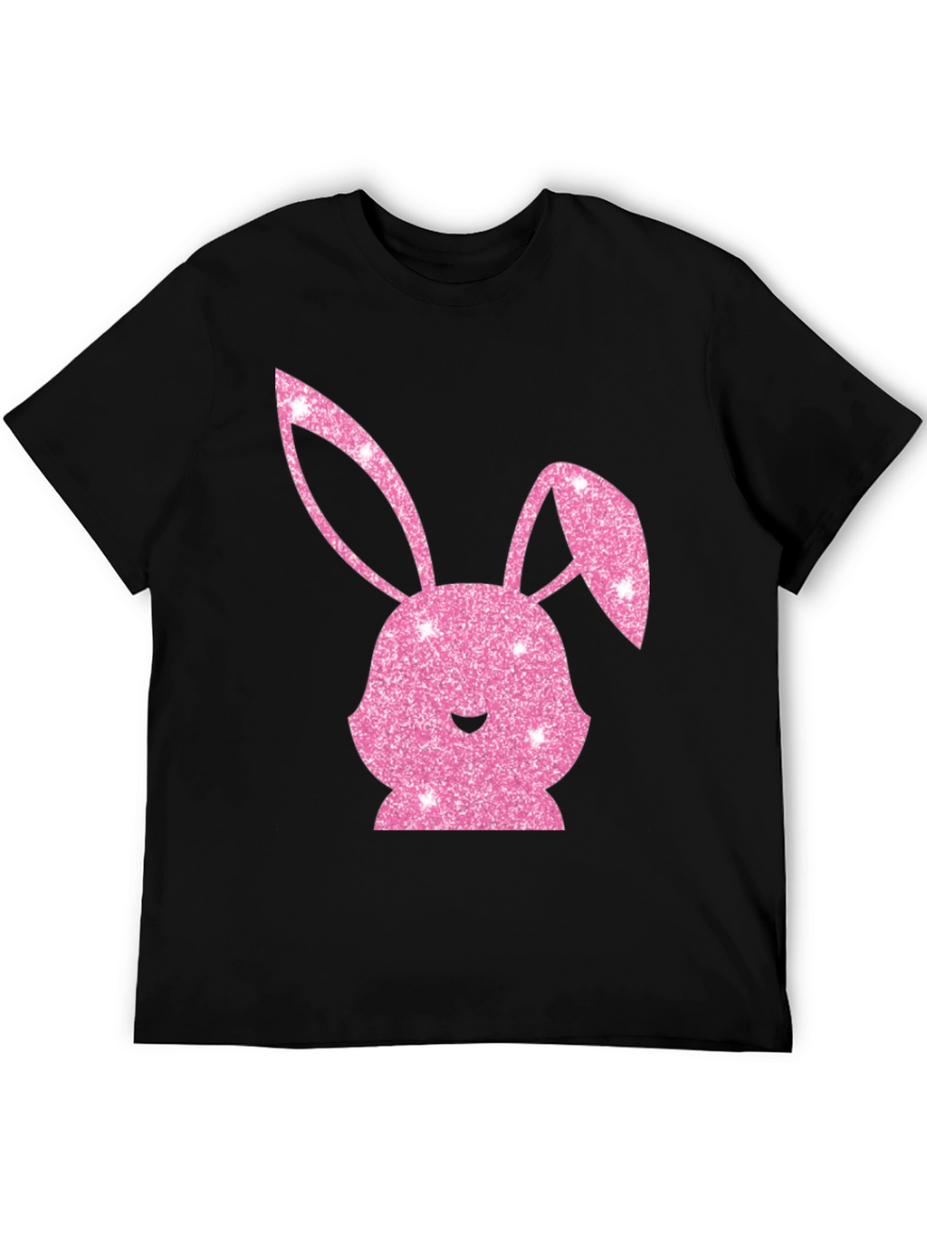 Easter Bunny T-Shirt - Sparkly Pink Bunny Design