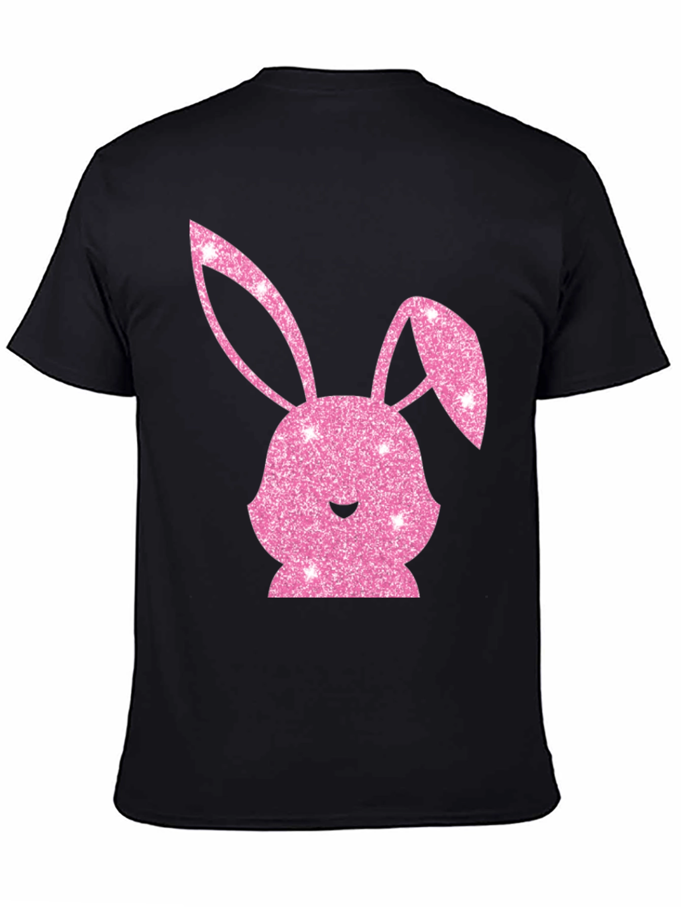 Easter Bunny T-Shirt - Sparkly Pink Bunny Design