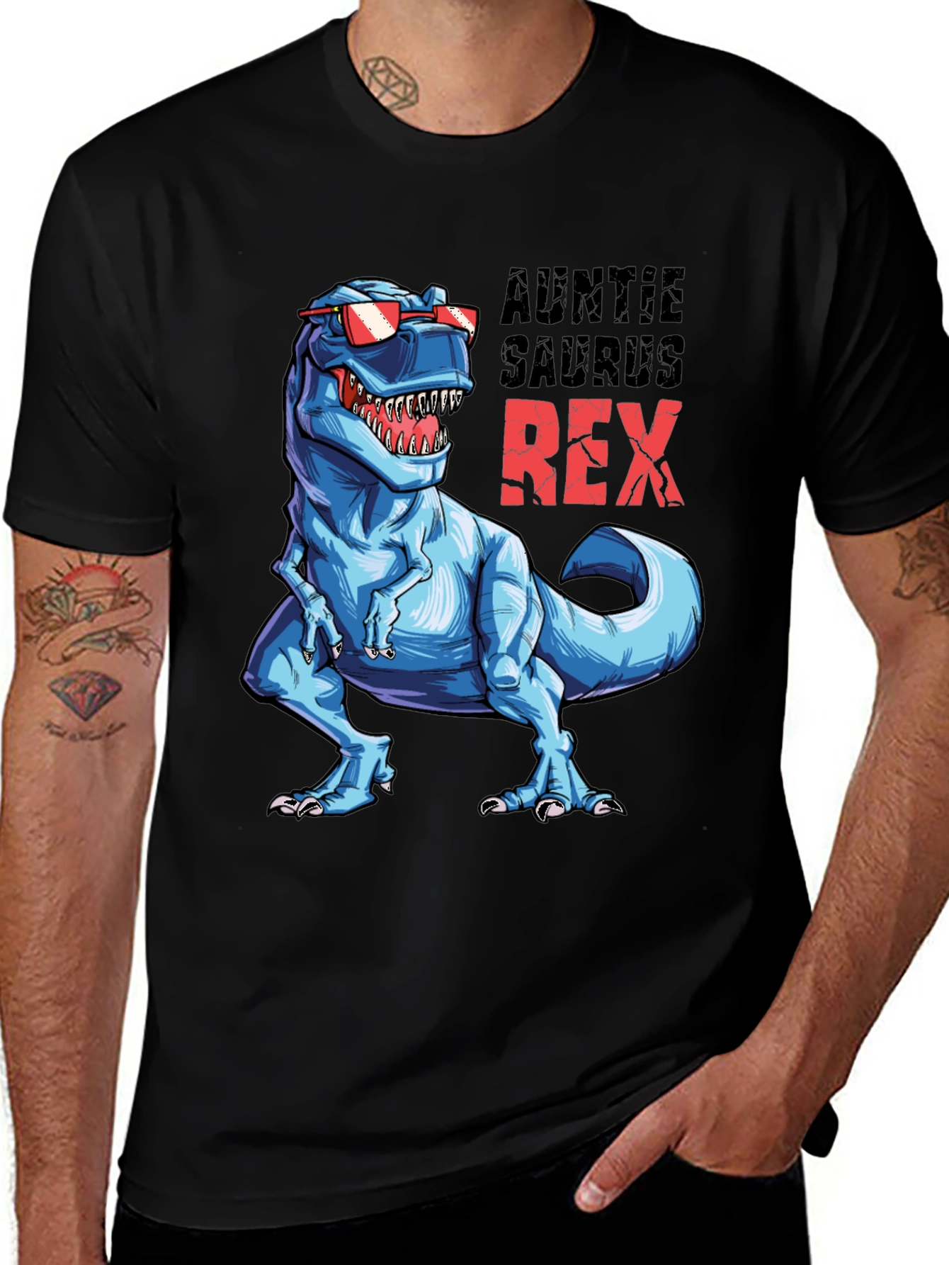 Auntie Saurus Rex T-Shirt - Fun Dino Tee