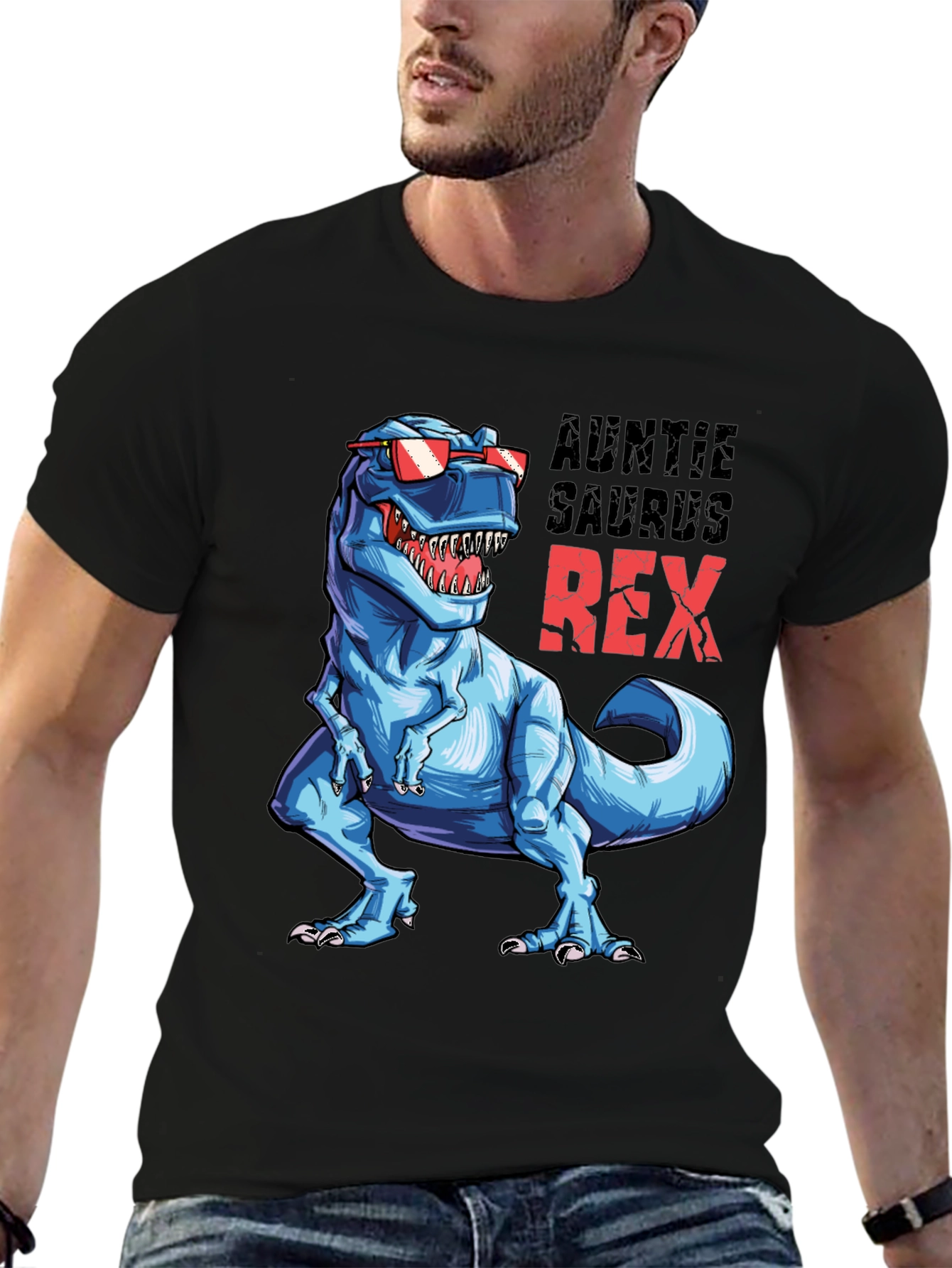 Auntie Saurus Rex T-Shirt - Fun Dino Tee