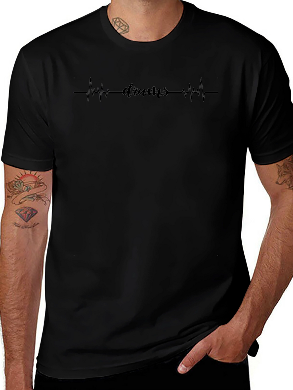 Drums Heartbeat T-Shirt - Musician Tee