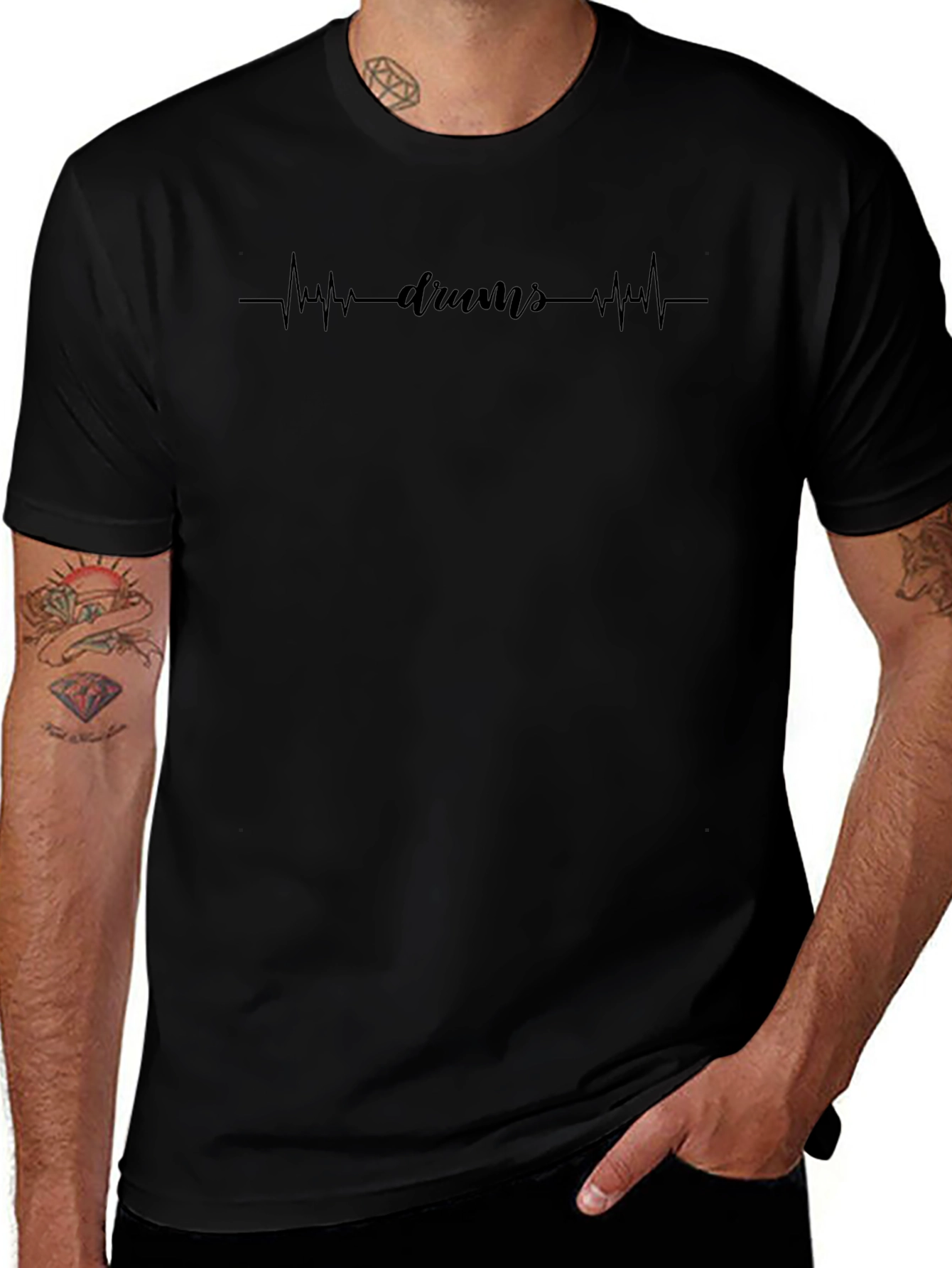 Drums Heartbeat T-Shirt - Musician Tee