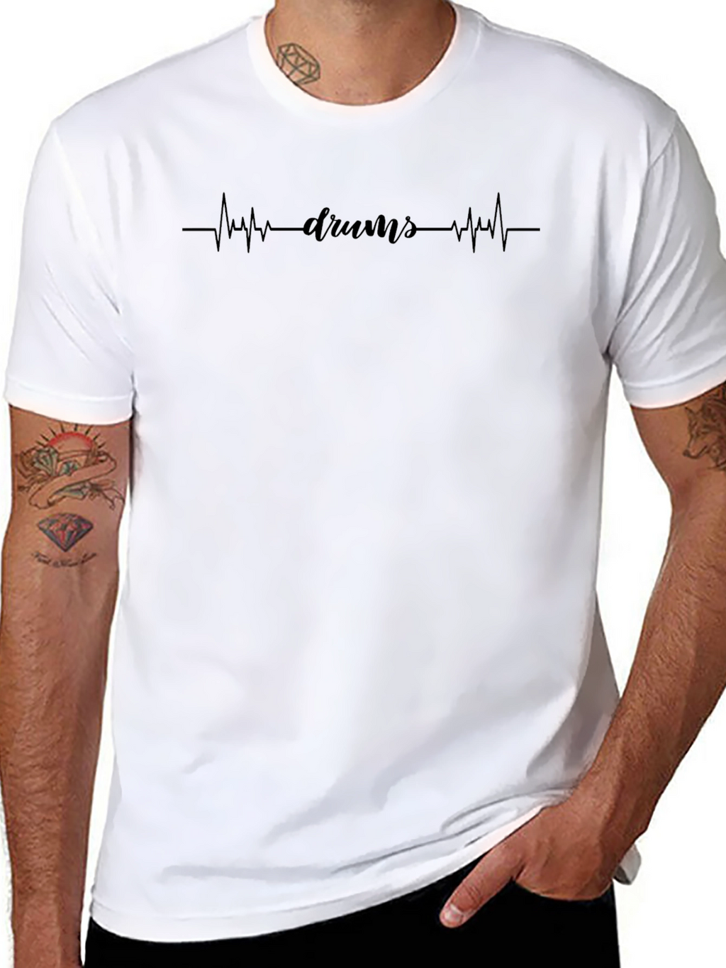 Drums Heartbeat T-Shirt - Musician Tee