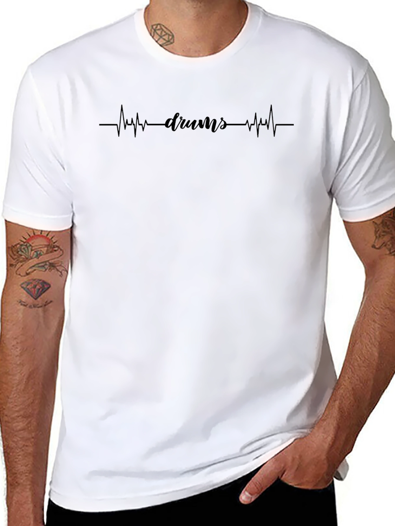 Drums Heartbeat T-Shirt - Musician Tee