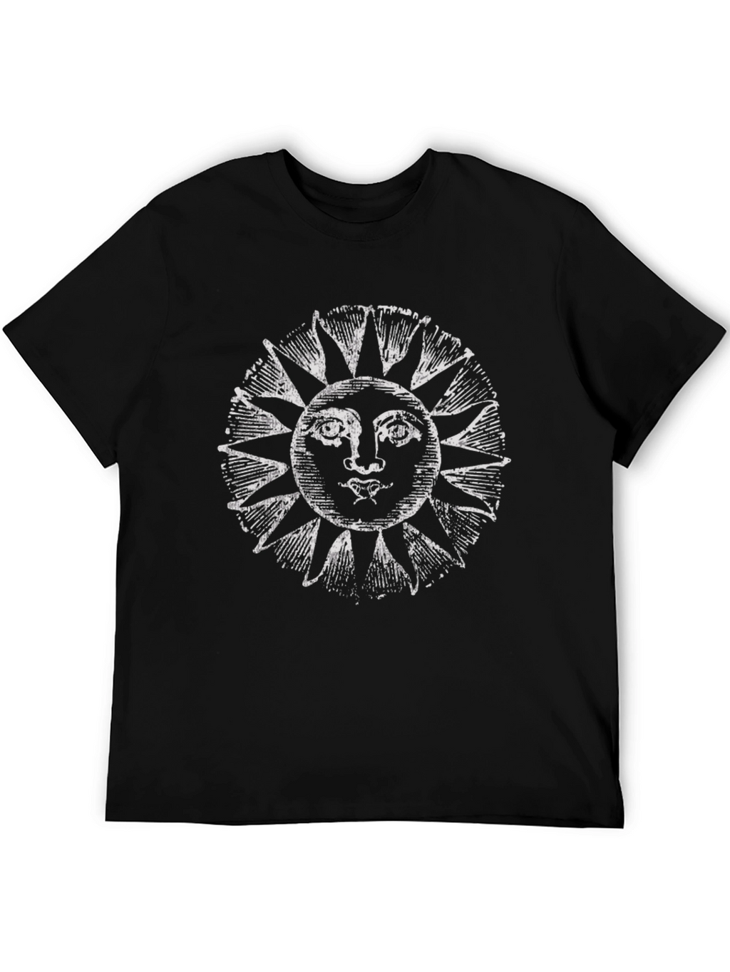 Sun Graphic T-Shirt - Black Cotton Tee