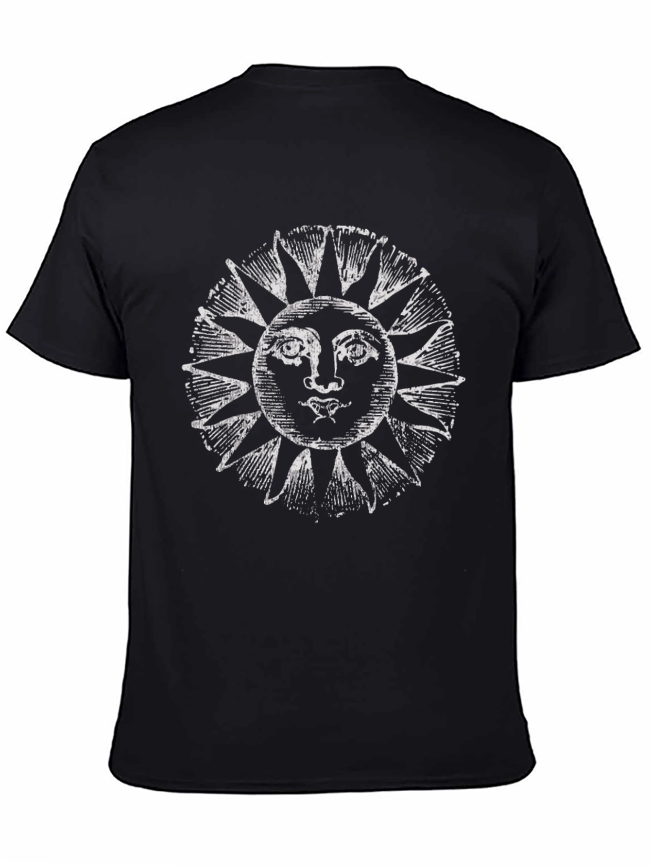 Sun Graphic T-Shirt - Black Cotton Tee