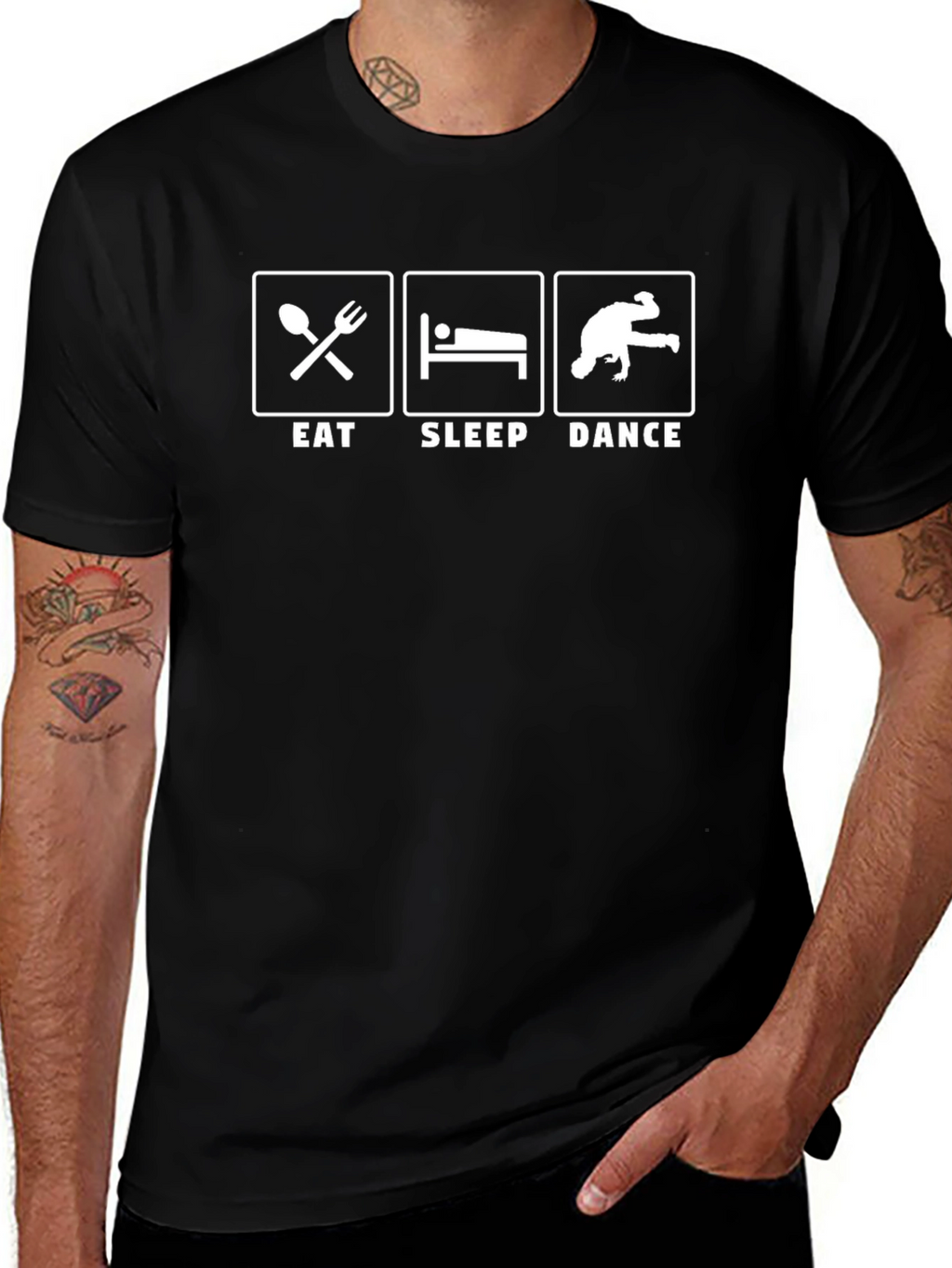 Eat Sleep Dance T-Shirt - Black Graphic Tee