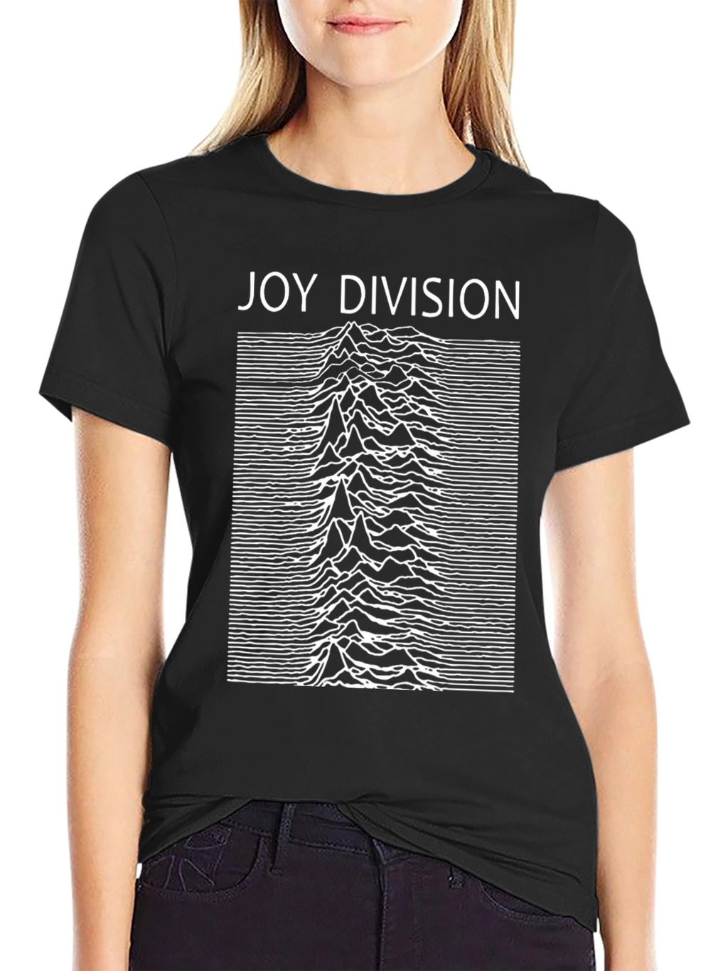 Joy Division Unknown Pleasures Black Graphic Tee