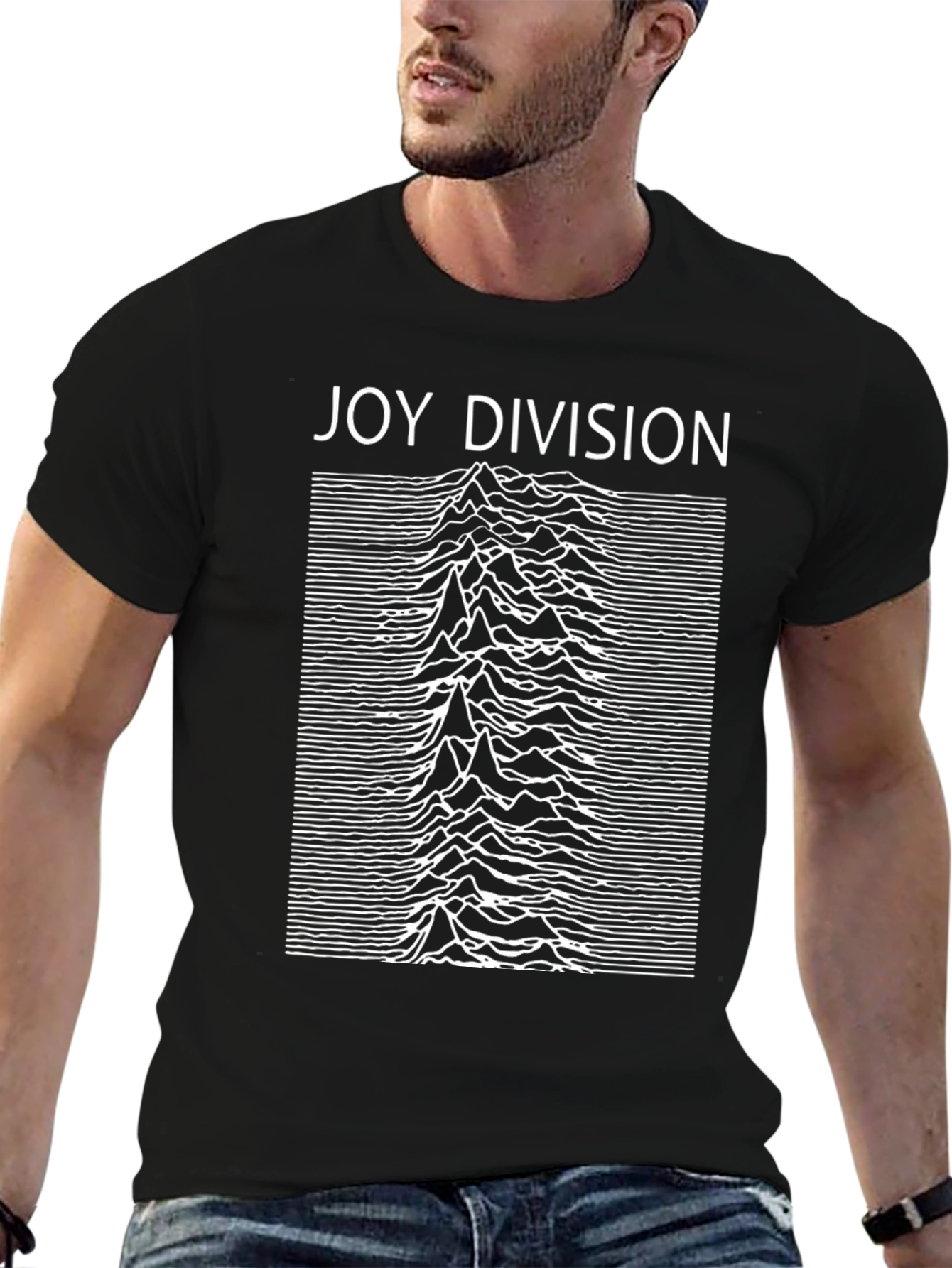 Joy Division Unknown Pleasures Black Graphic Tee