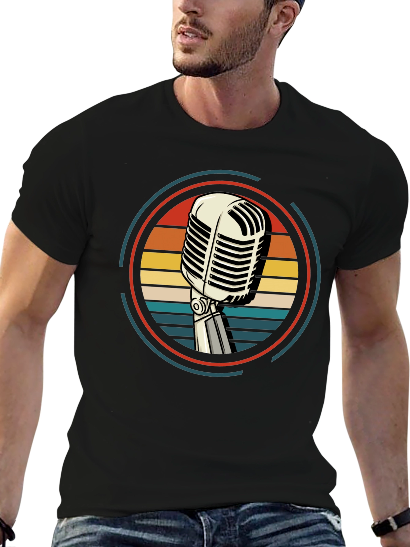 Retro Microphone Graphic Tee