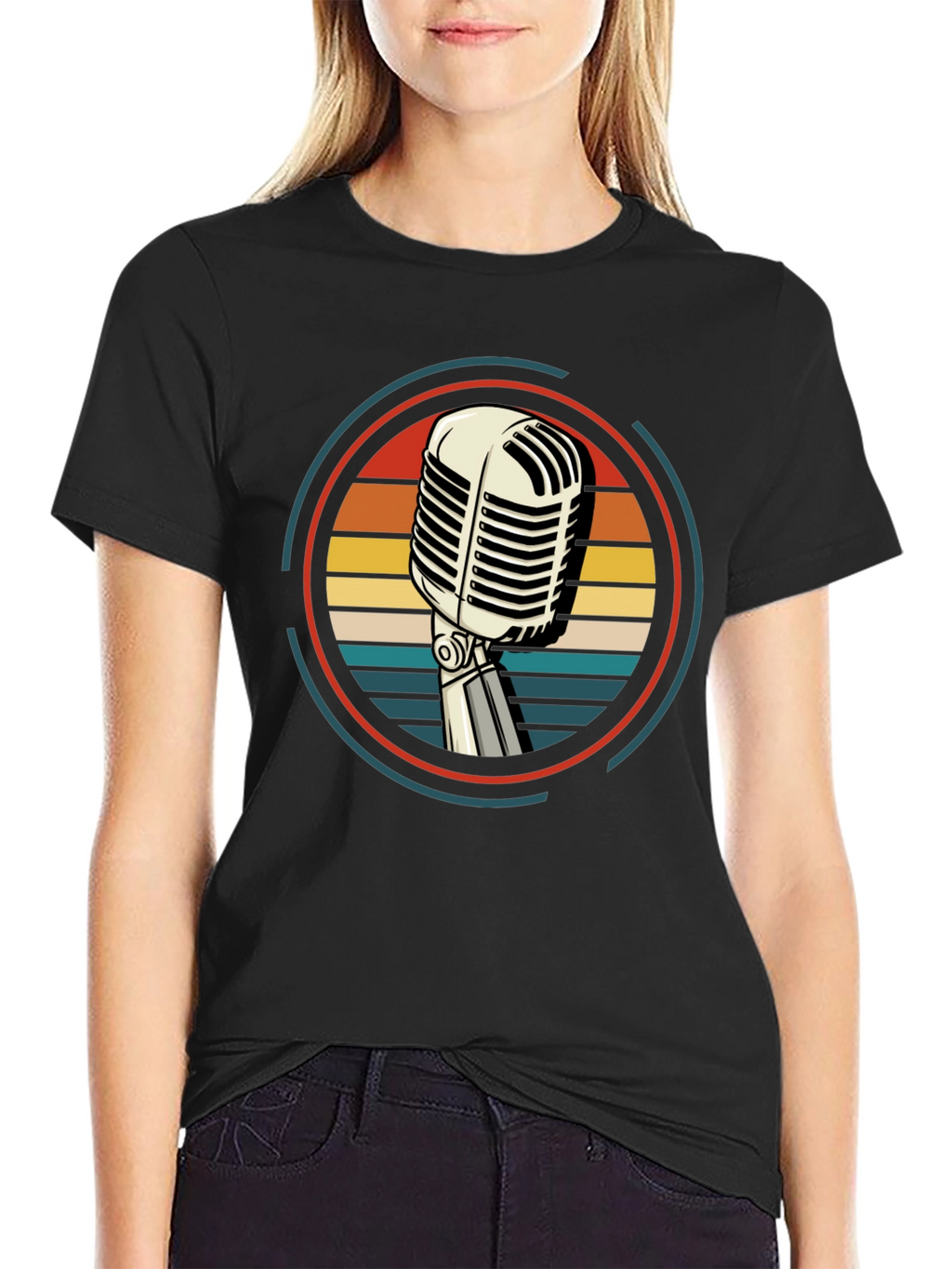 Retro Microphone Graphic Tee
