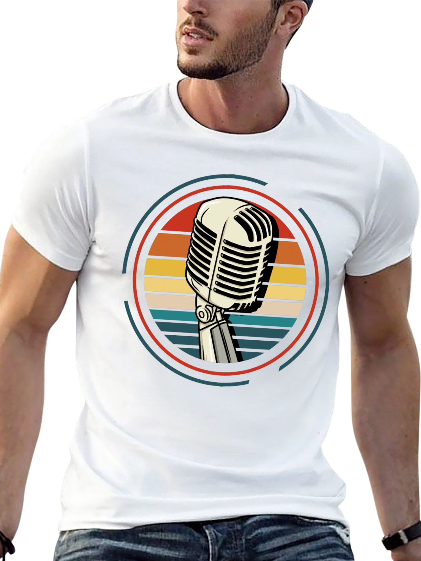 Retro Microphone Graphic Tee