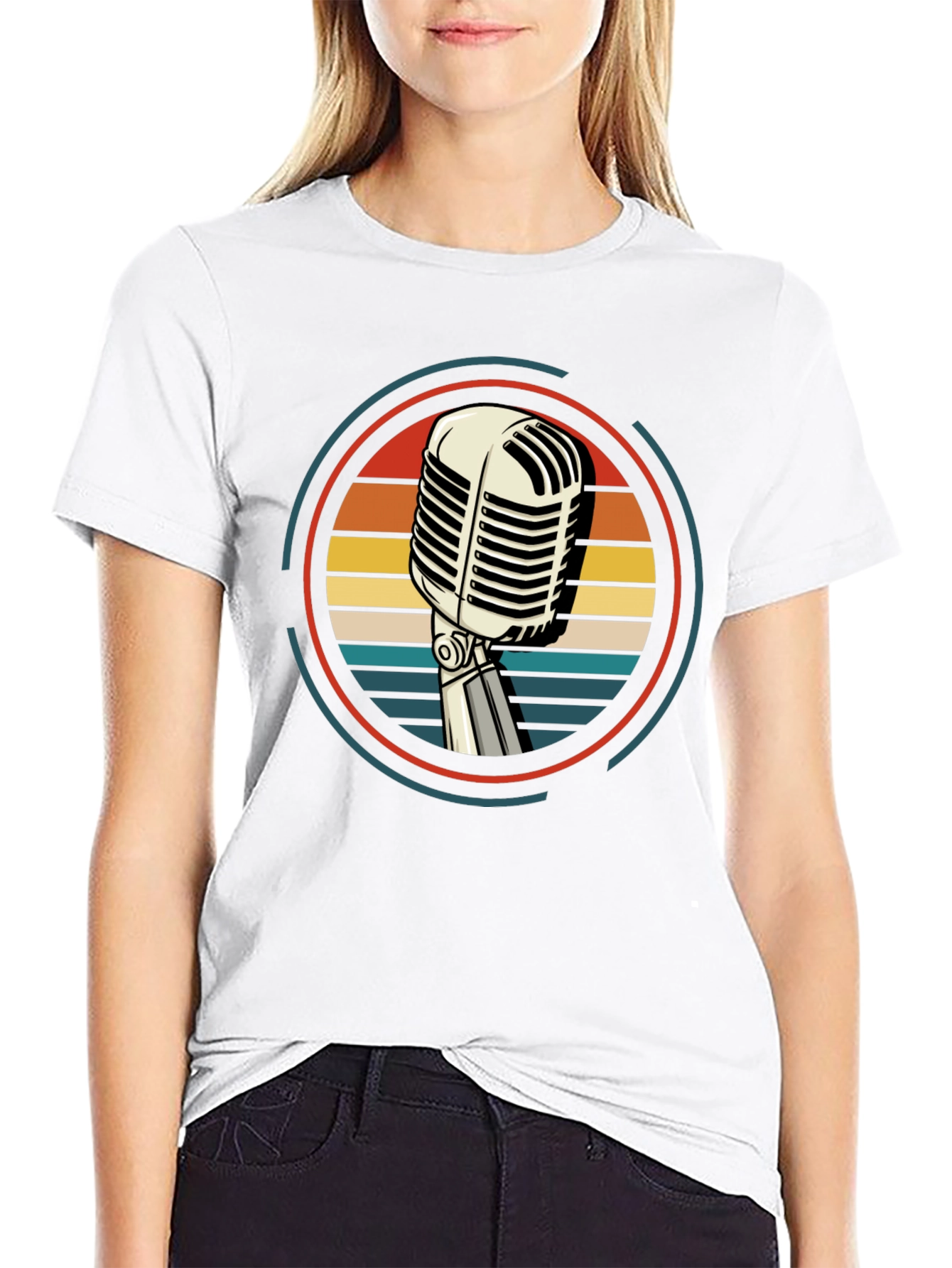 Retro Microphone Graphic Tee