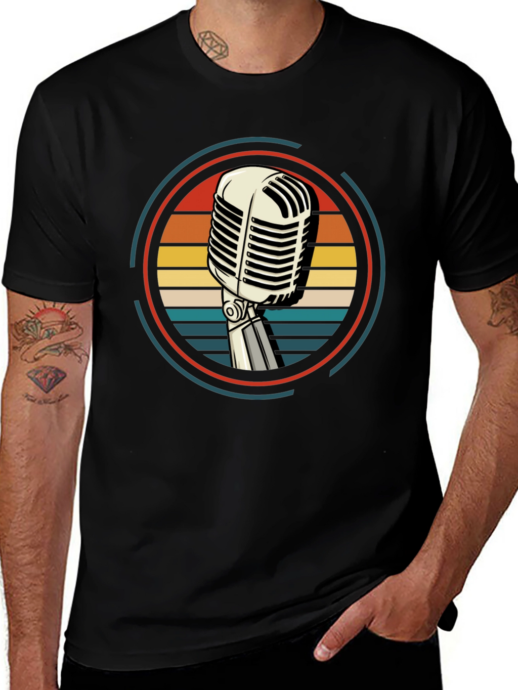 Retro Microphone Graphic Tee