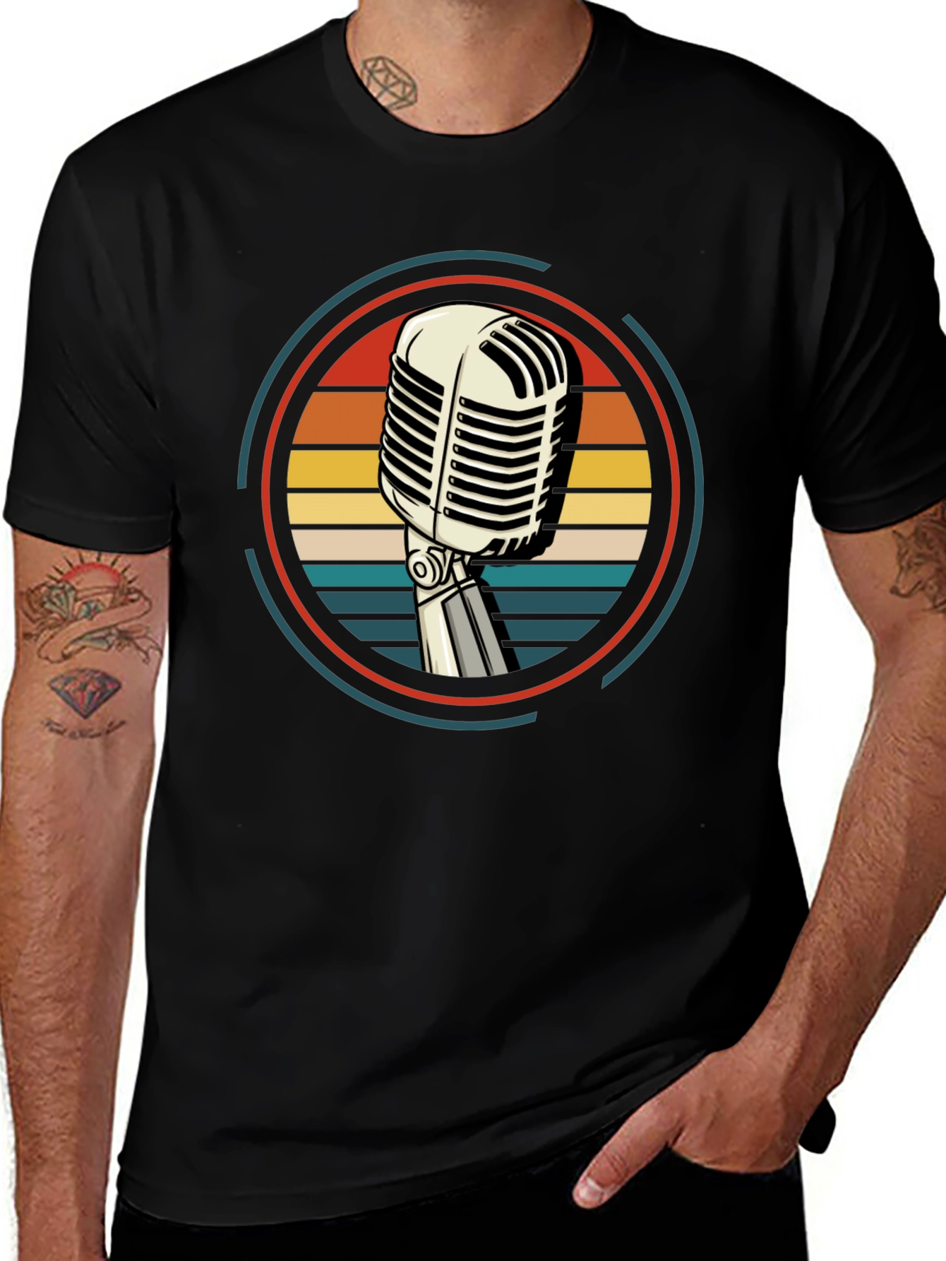 Retro Microphone Graphic Tee