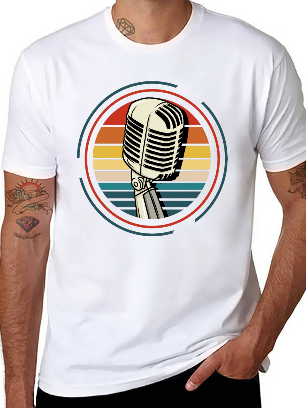 Retro Microphone Graphic Tee