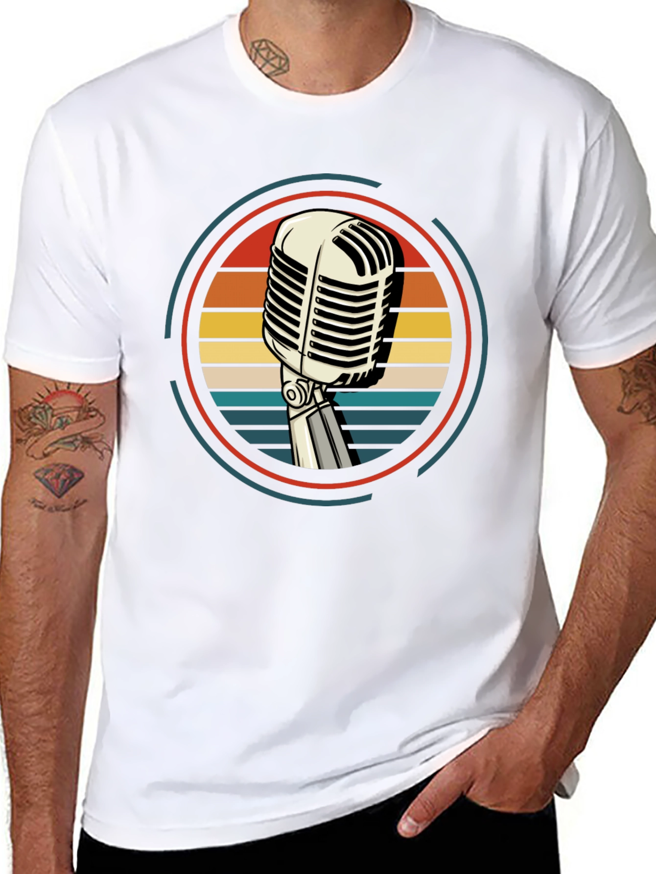 Retro Microphone Graphic Tee