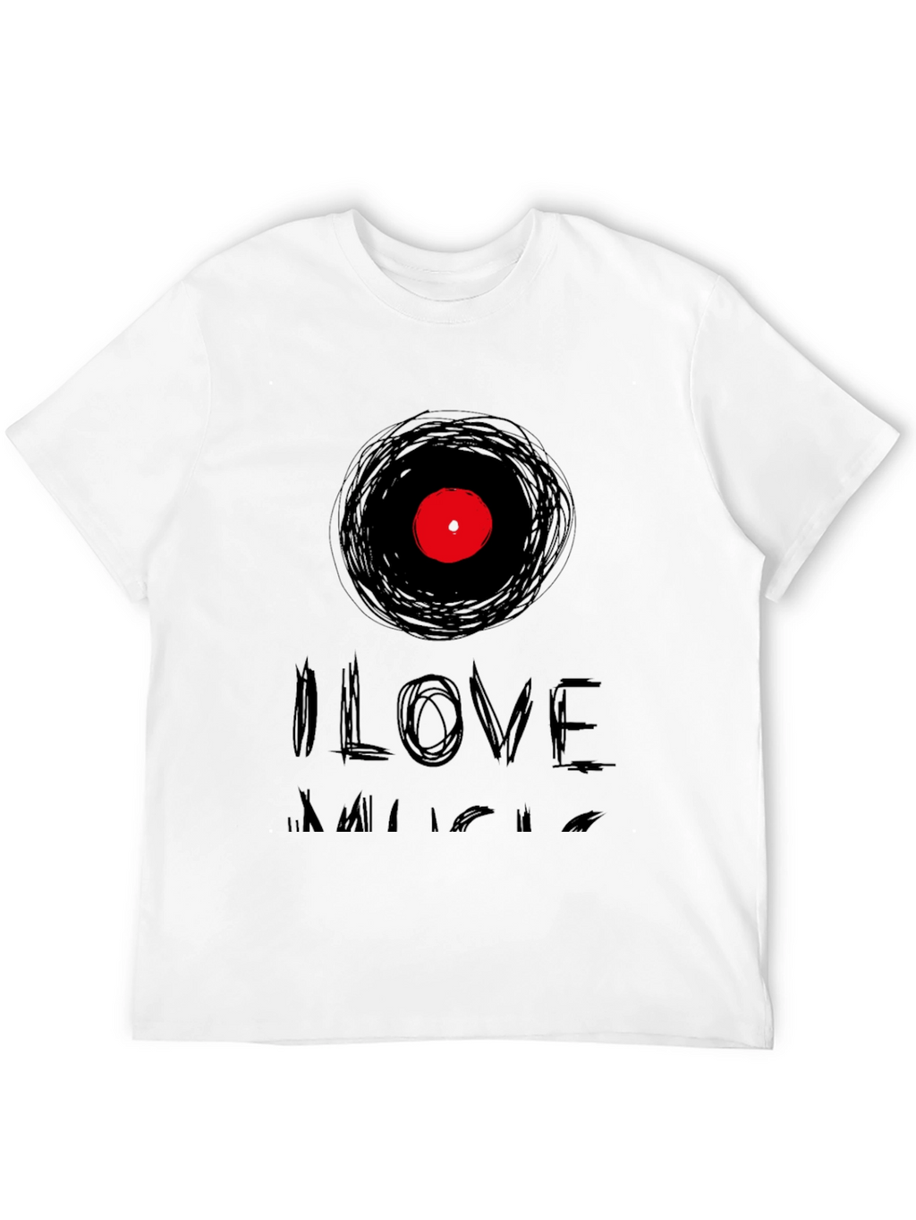I Love Music T-Shirt Black