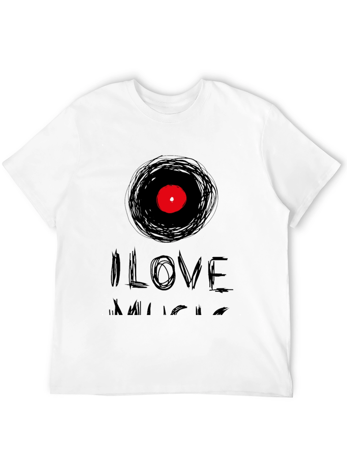 I Love Music T-Shirt Black