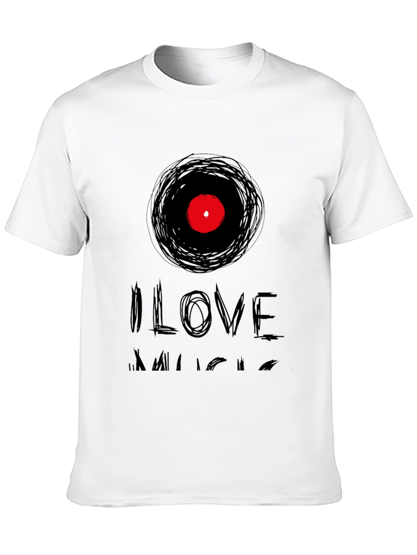I Love Music T-Shirt Black