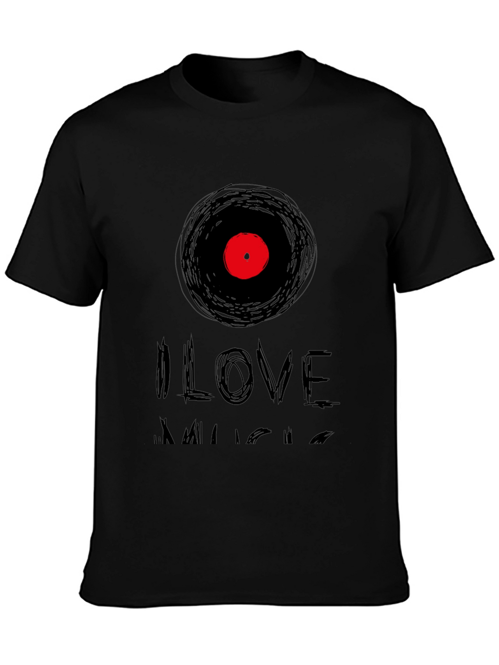 I Love Music T-Shirt Black
