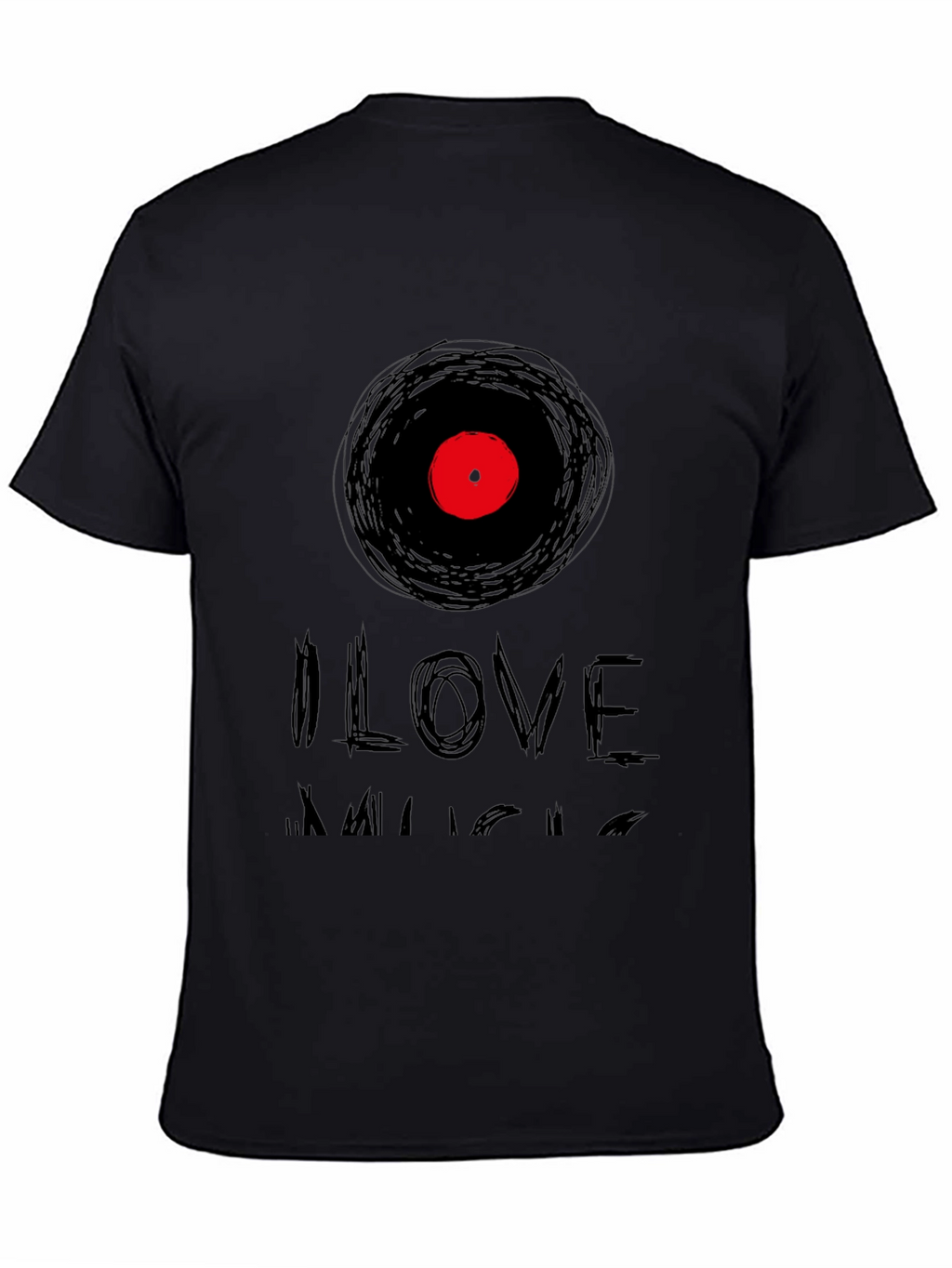 I Love Music T-Shirt Black