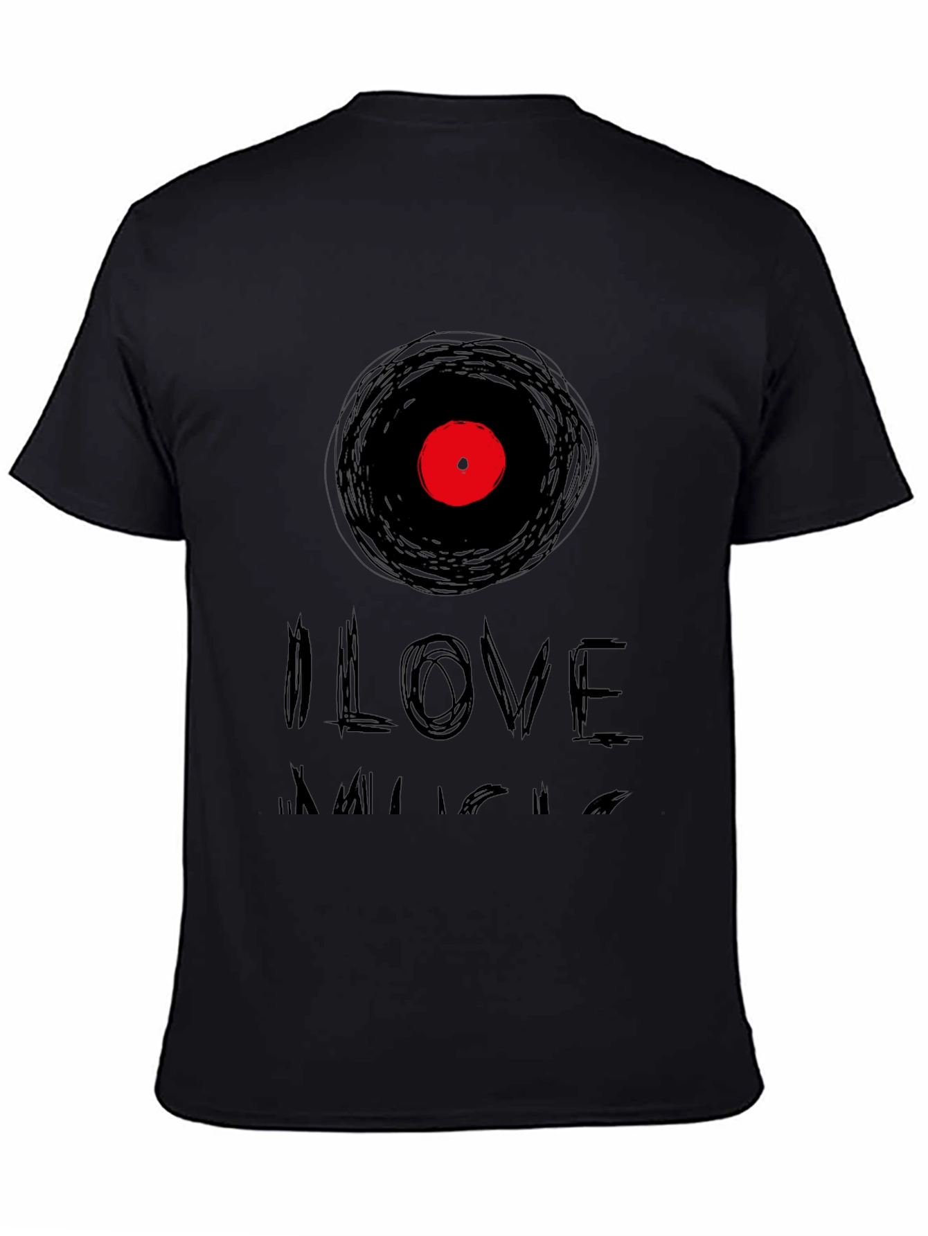 I Love Music T-Shirt Black