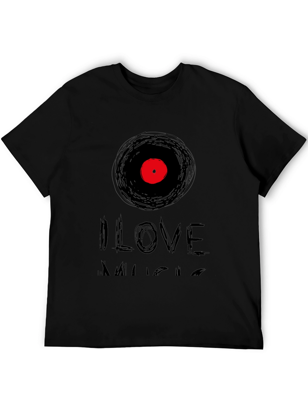 I Love Music T-Shirt Black