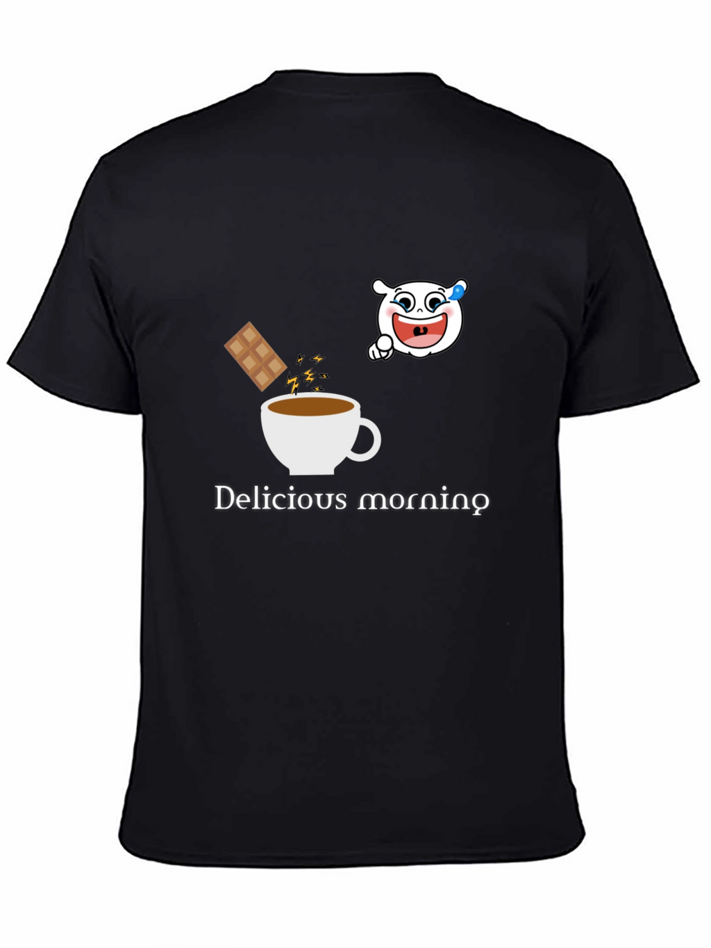 Delicious Morning Black Graphic Tee