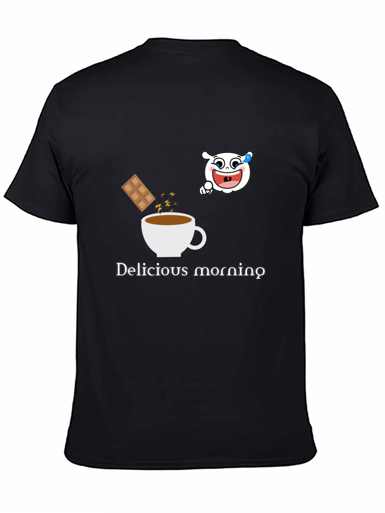 Delicious Morning Black Graphic Tee