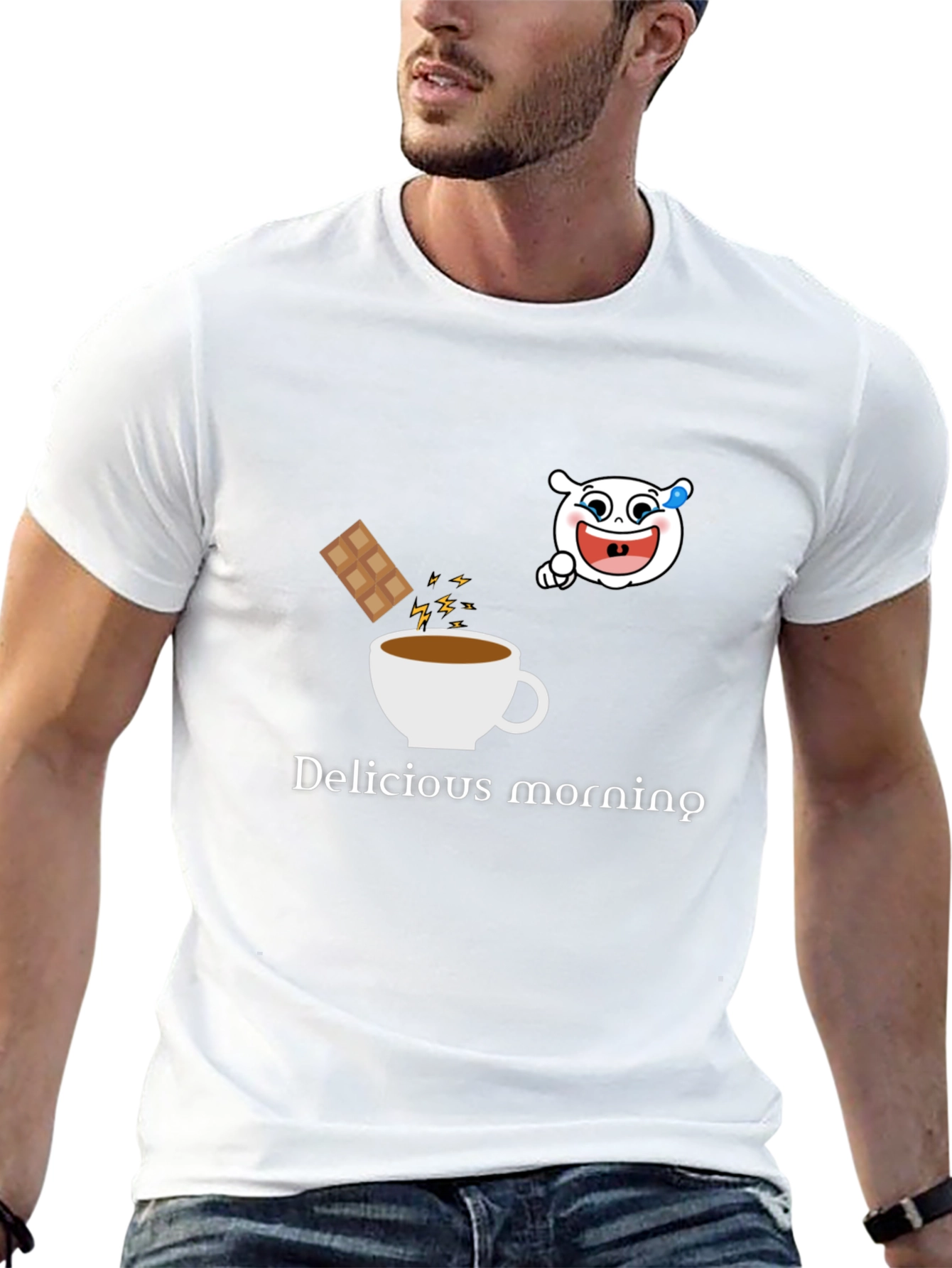 Delicious Morning Black Graphic Tee