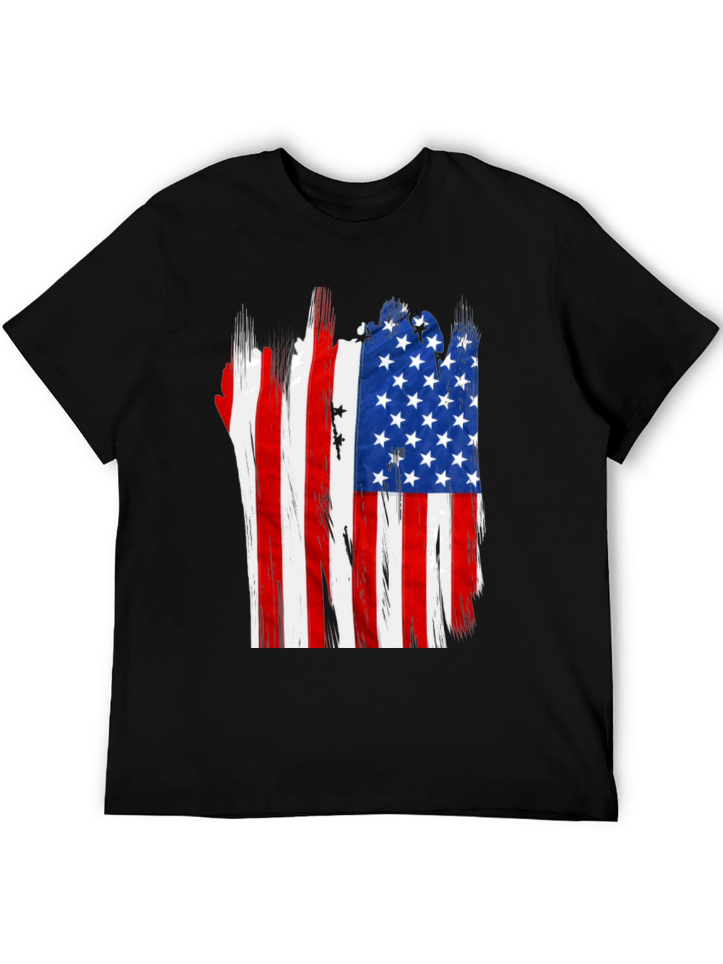 American Flag Distressed Graphic T-Shirt