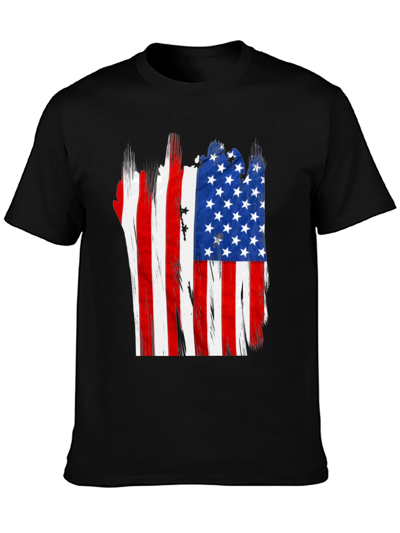 American Flag Distressed Graphic T-Shirt