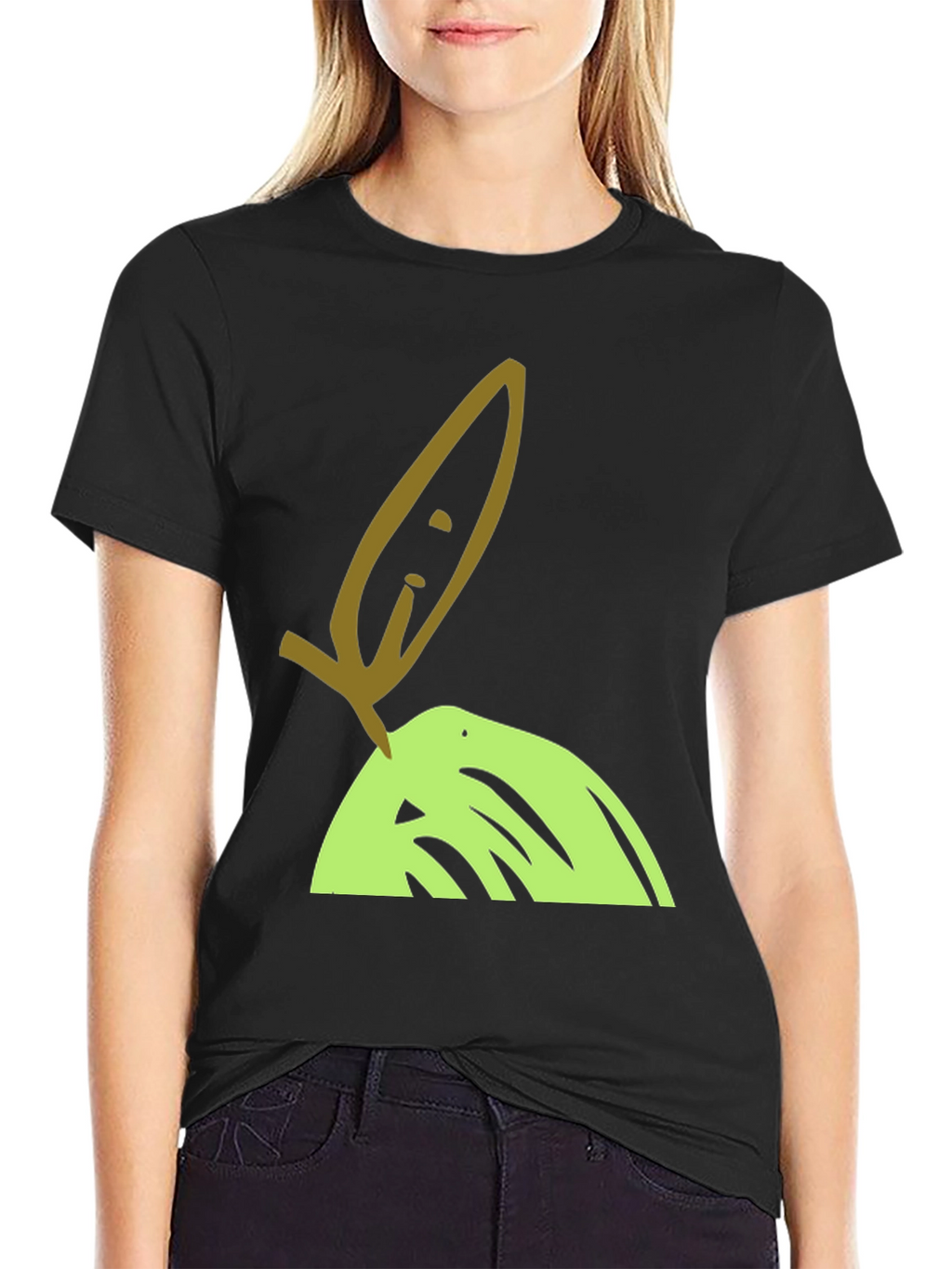 Olive Branch Graphic Tee - Unisex Black T-Shirt