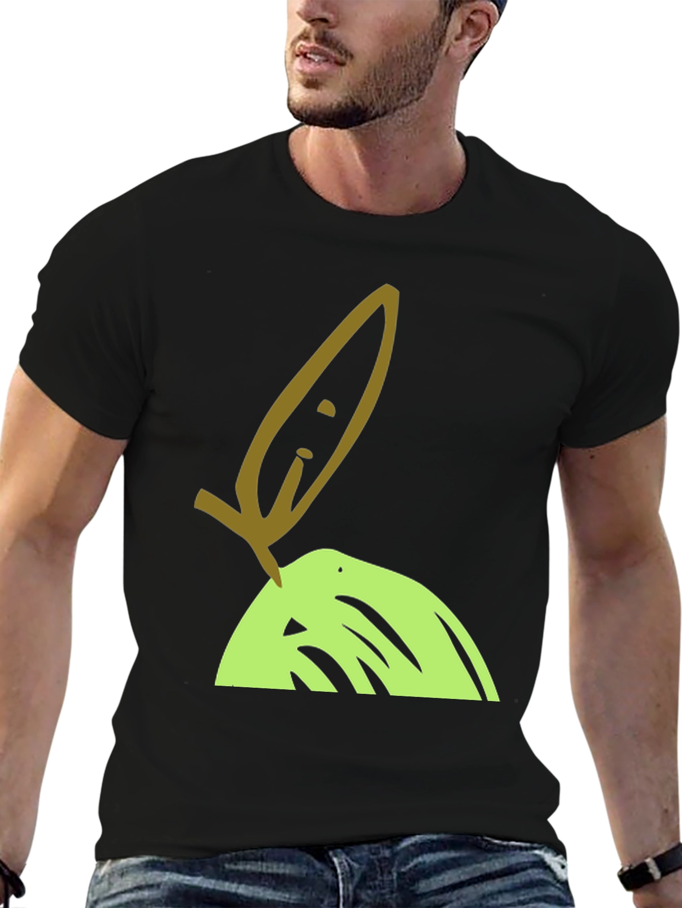 Olive Branch Graphic Tee - Unisex Black T-Shirt