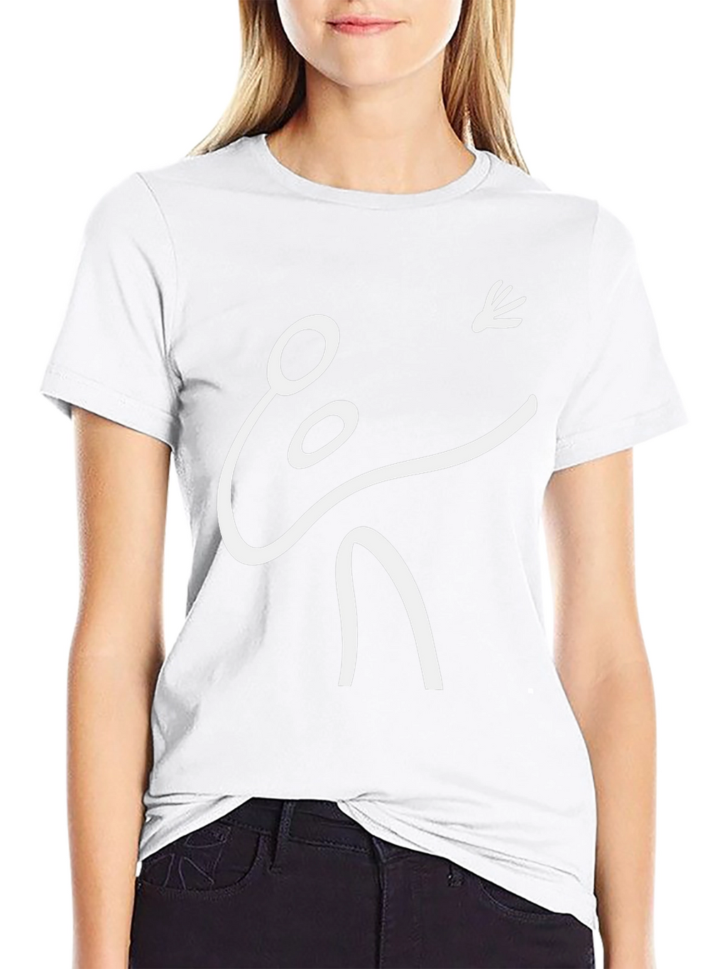 Stick Figure Badminton T-Shirt
