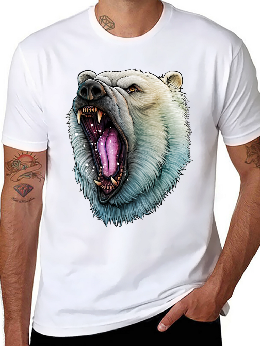 Polar Bear Graphic Tee - Roaring Wild Style
