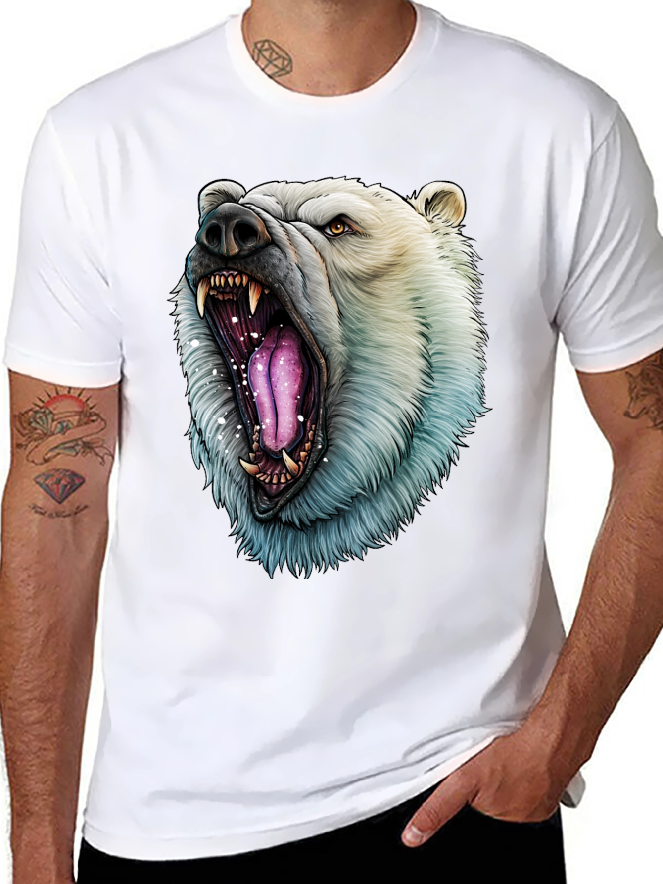 Polar Bear Graphic Tee - Roaring Wild Style